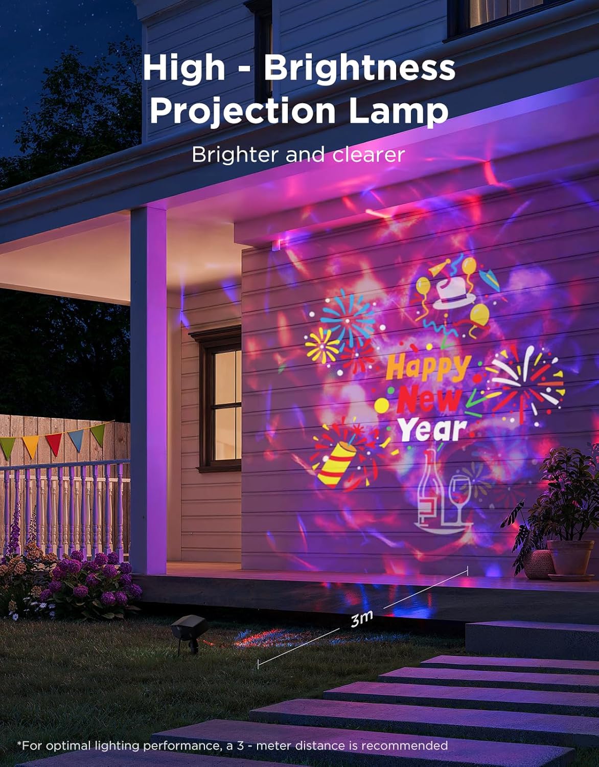 Thumbnail 5 de Govee Outdoor Snowflake Projector (18W LED) with Moving Water Ripple Projection – Smart Wi-Fi Garden Lights