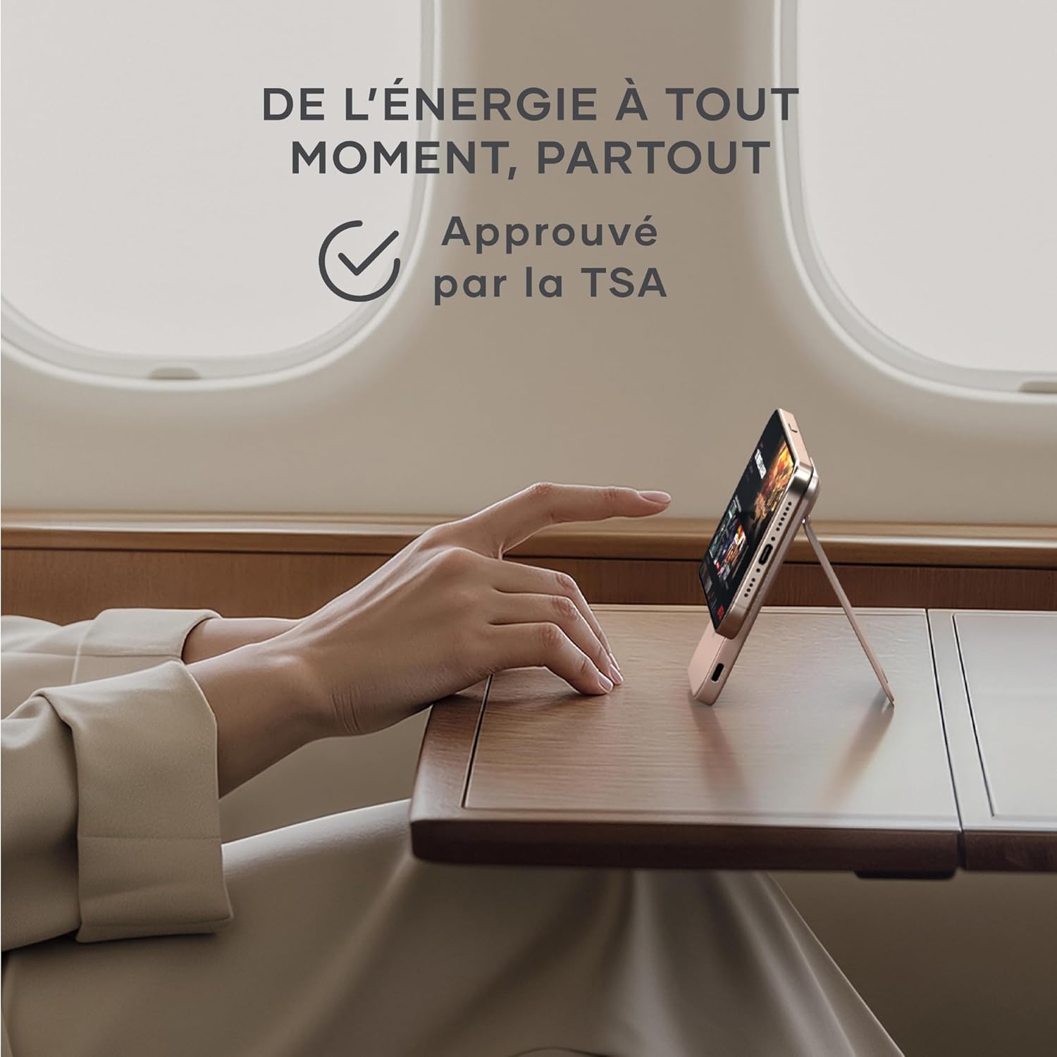 Thumbnail 6 de SATECHI OntheGo™ Batterie Externe MagSafe 5000 mAh Qi2 avec support pliable (rose) — charge rapide jusqu’à 15 W