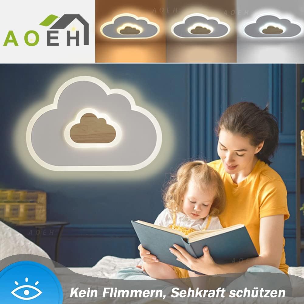 Detalle 2 de AOEH LED Deckenleuchte 40 cm Schlafzimmerlampe