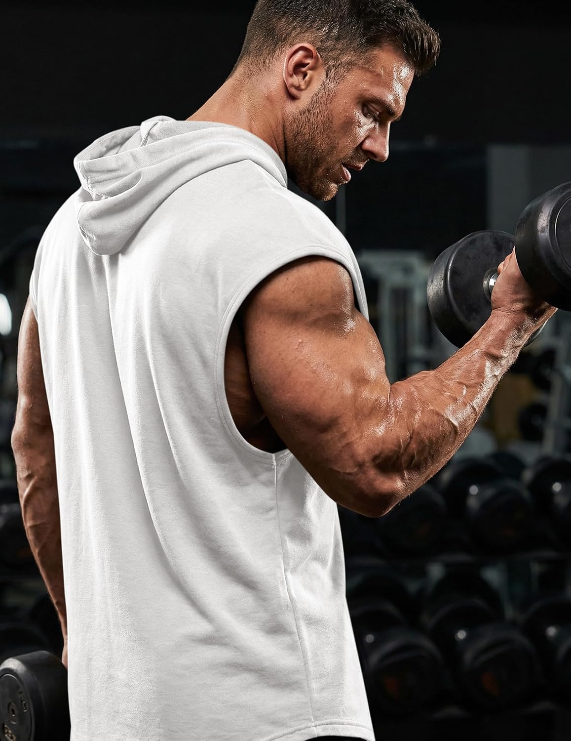 Detalle 1 de JMIERR Hooded Drawstring Shirt, Gym hoodie
