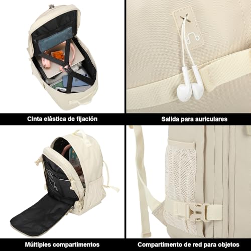 Thumbnail 6 de Mochila de cabina RAYKONG 40x20x25 cm (20 L) Beige