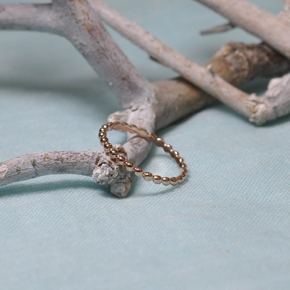 Thumbnail 5 de Bague Plaqué Or Rose Les Poulettes Bijoux – Anneau de Billes