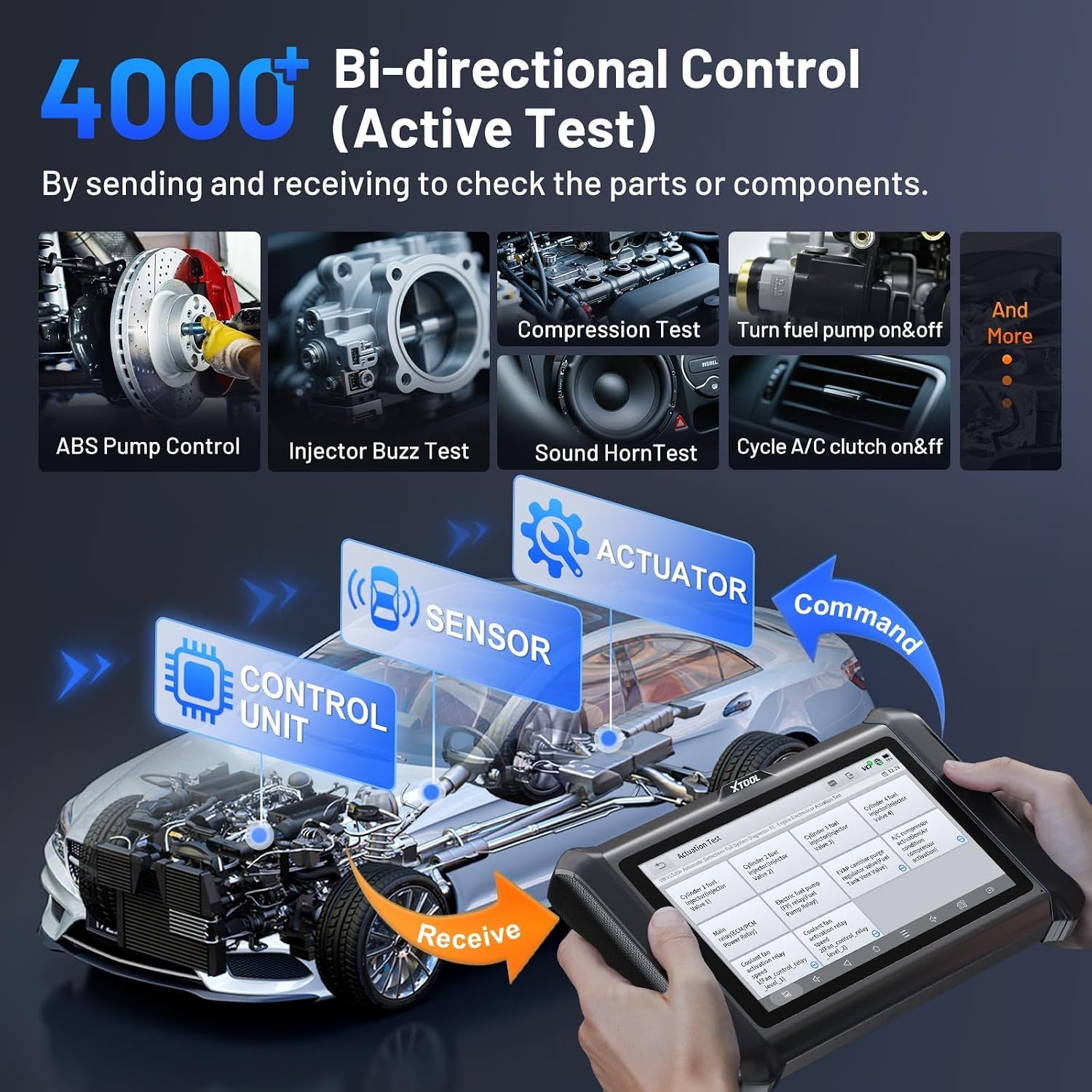 Detalle de XTOOL D7W OBD2 Scanner Diagnostic Tool (2026 Wireless Ver.)