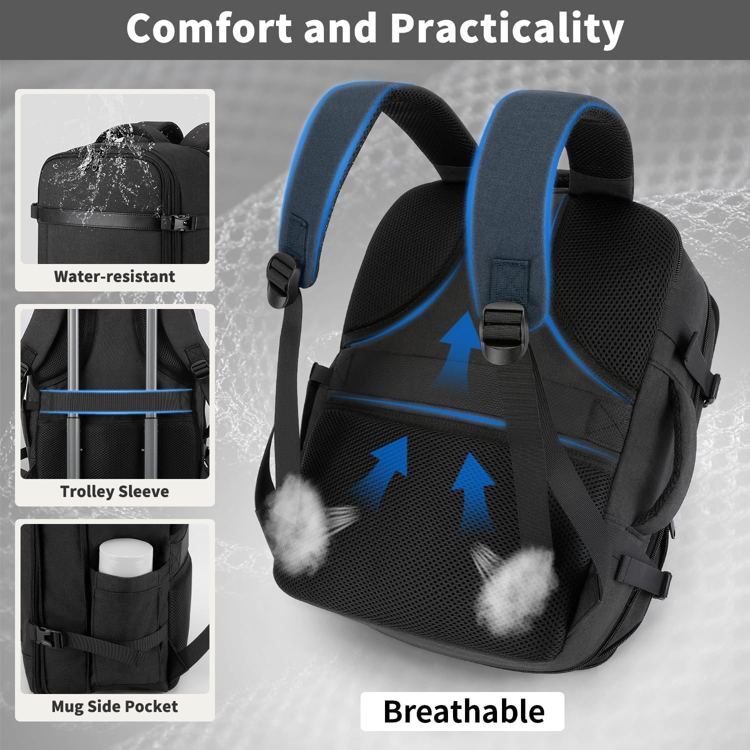 Thumbnail 4 de VSNOON Cabin Bag 24L Expandable 40x30x20
