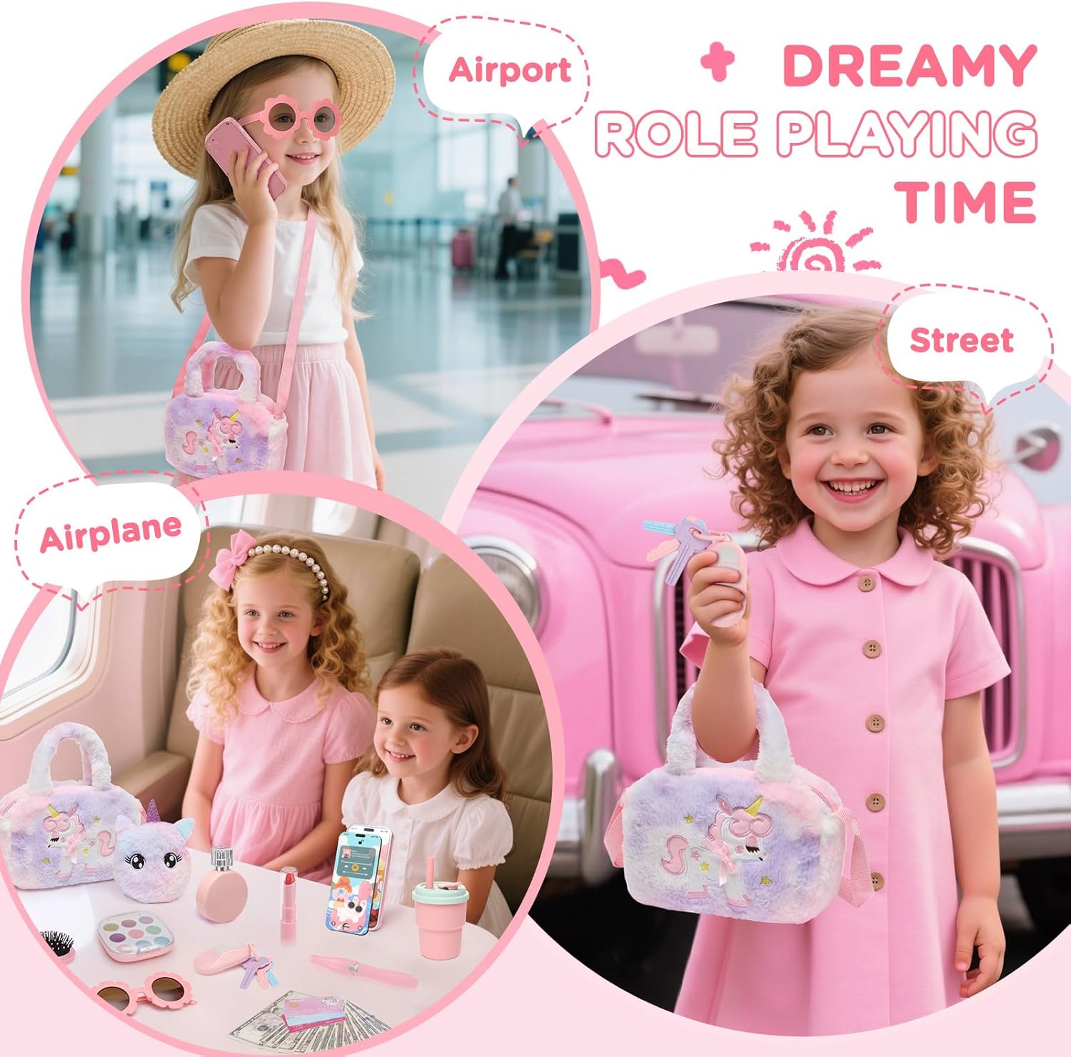 Thumbnail 6 de Chinloca Unicorn Handbag Play Set with Pretend Makeup for 3+ Year Old Girls
