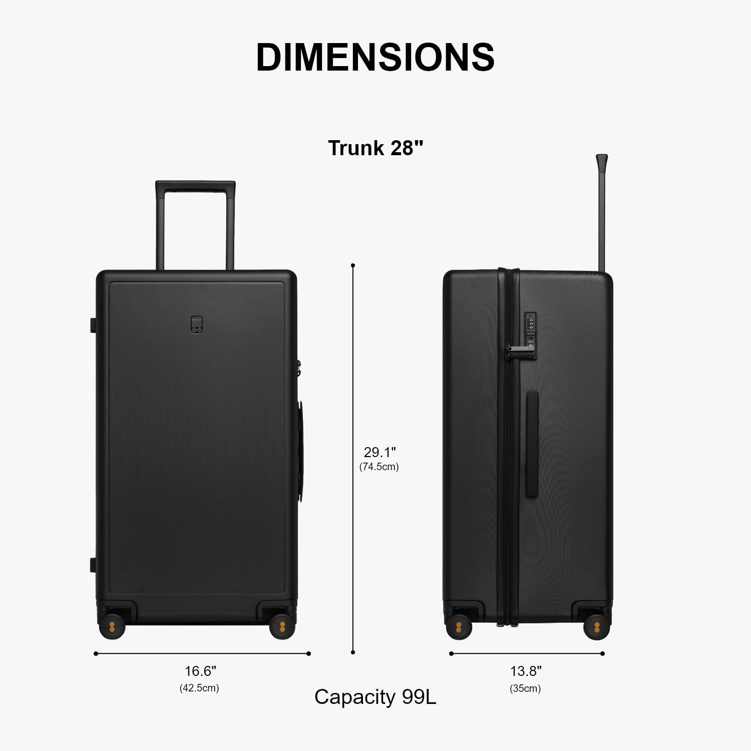 Detalle de LEVEL8 large suitcase 28 inch hand luggage