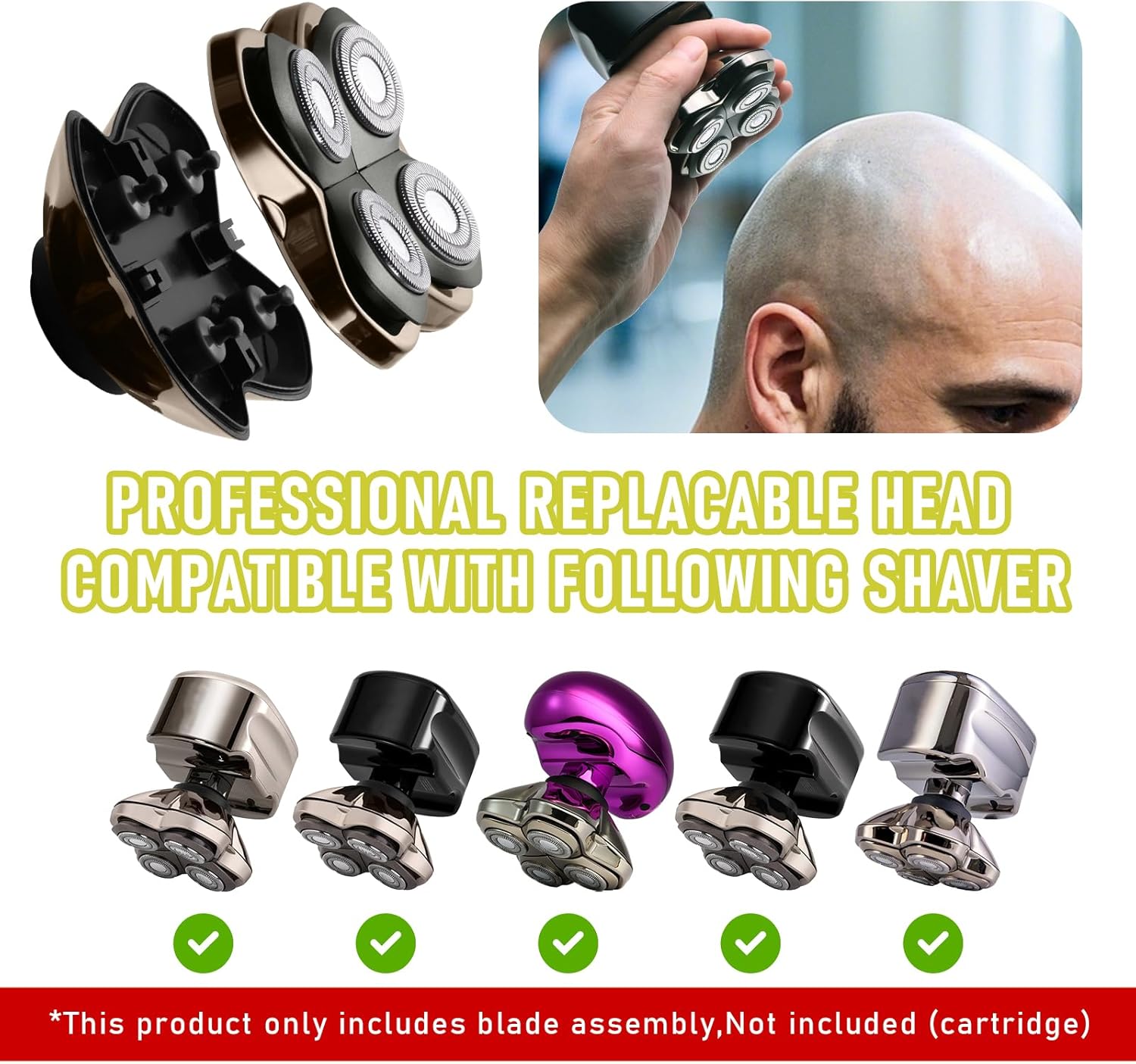 Detalle de Shaver 4-Head Replacement Blade 3 Pack