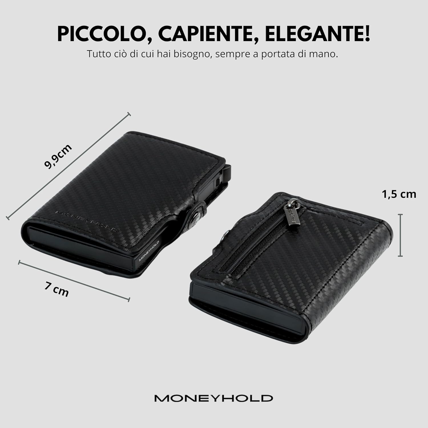 Thumbnail 3 de Moneyhold portafoglio uomo slim RFID
