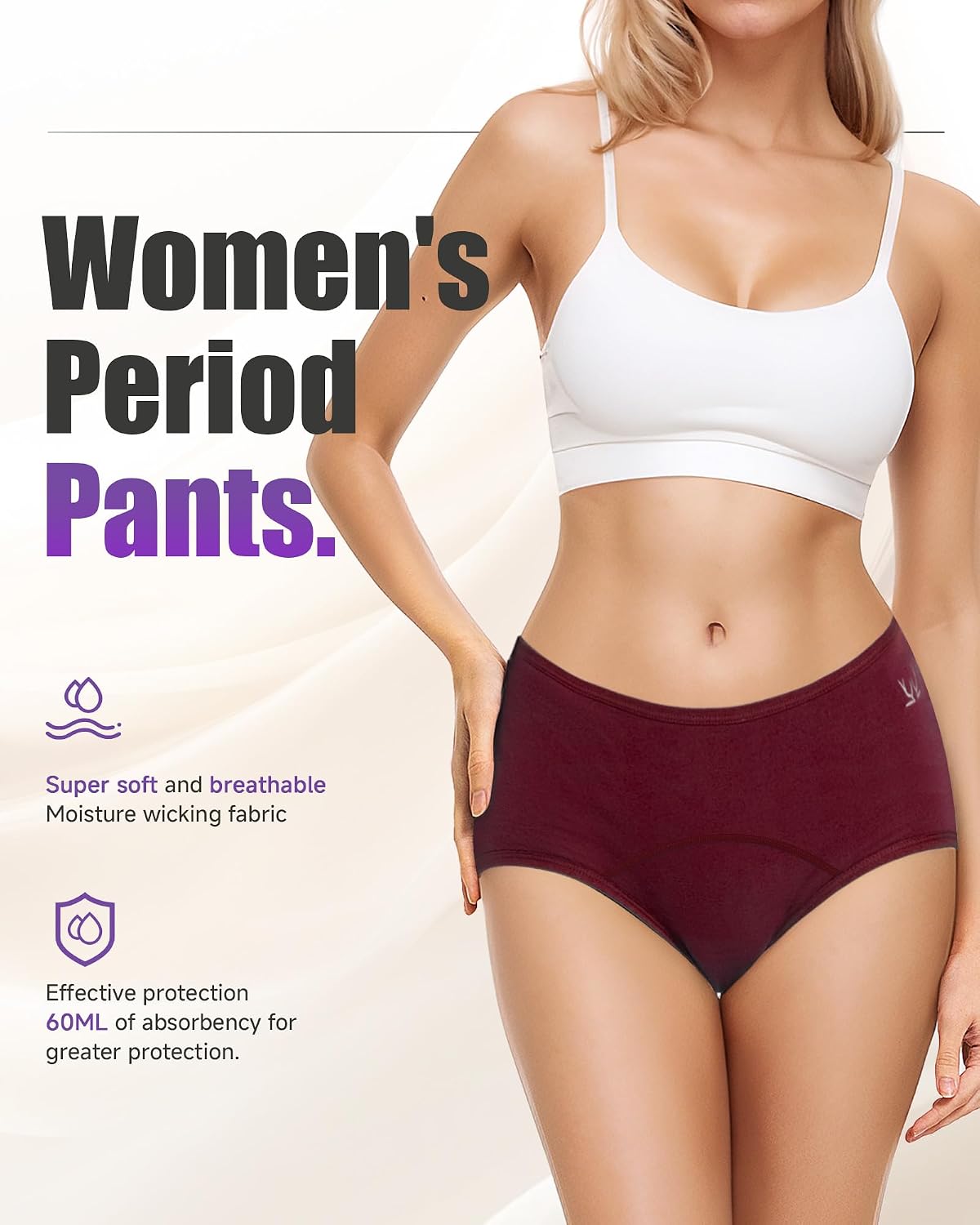 Thumbnail 4 de TANSTC Period Pants for Women Heavy Flow 60ML Absorbency – Pack of 3