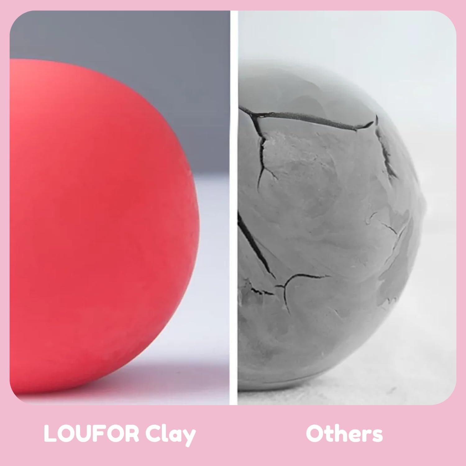 Detalle de LOUFOR Air Dry Clay Kits for Kids (Ultra Light, Soft, Non-Toxic) with Sculpting Tools & Tutorials