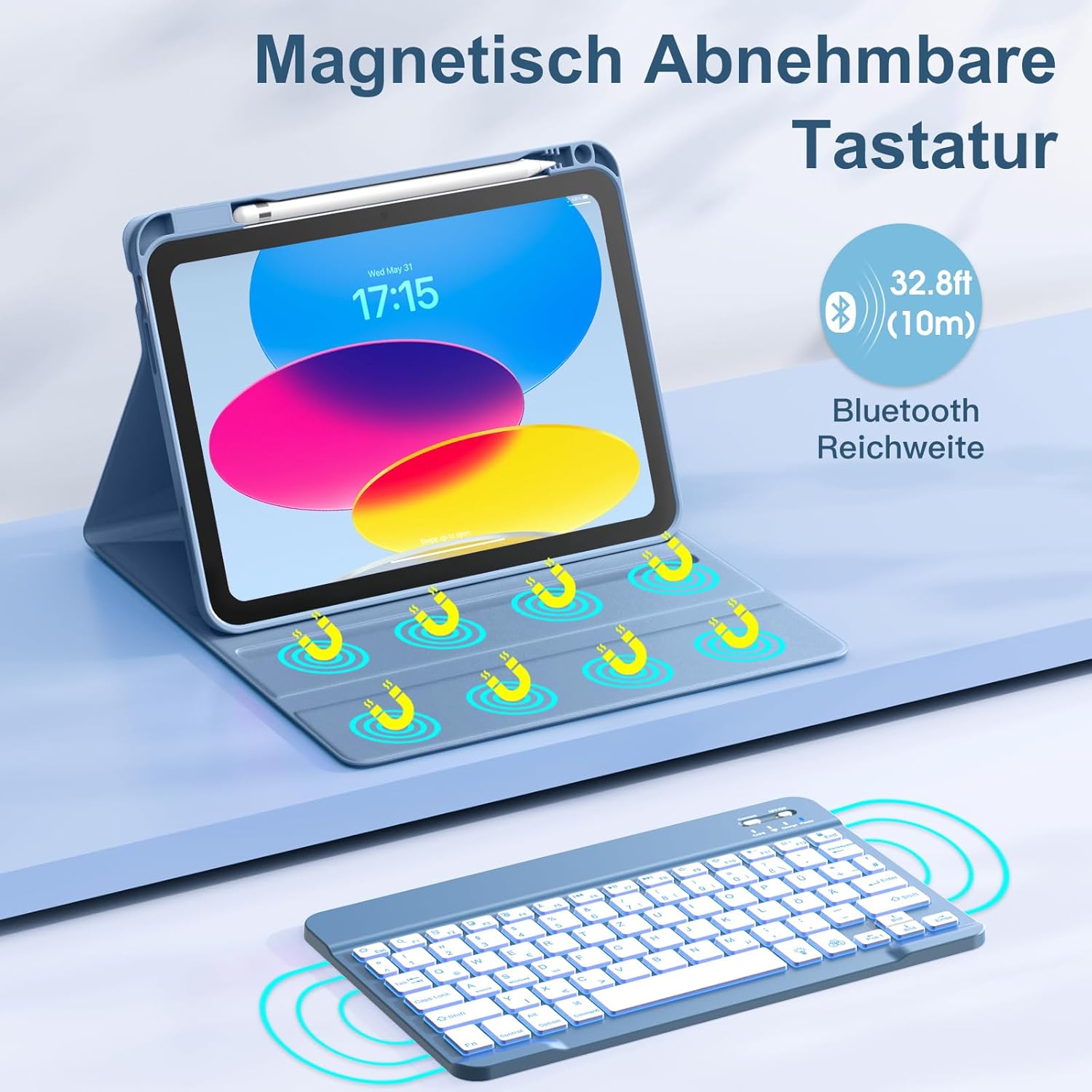 Detalle 2 de Vobafe Tastaturhülle für iPad 11 Zoll