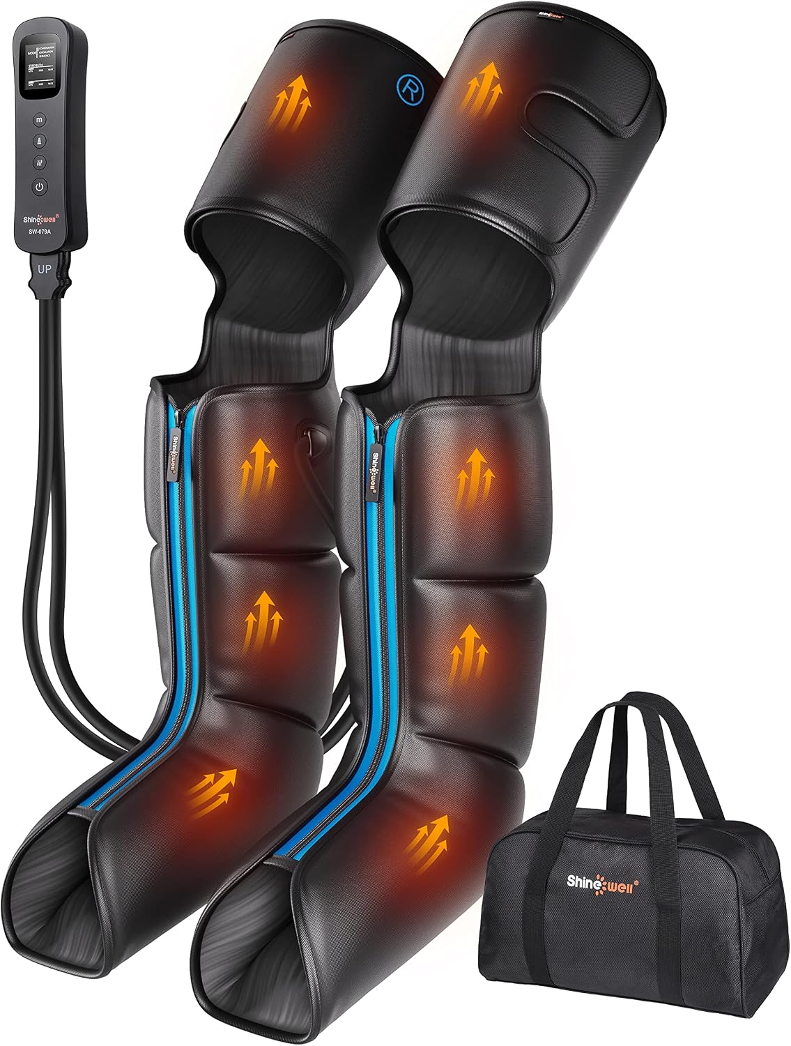 Detalle de SHINE WELL air compression leg massager with TPU fabric