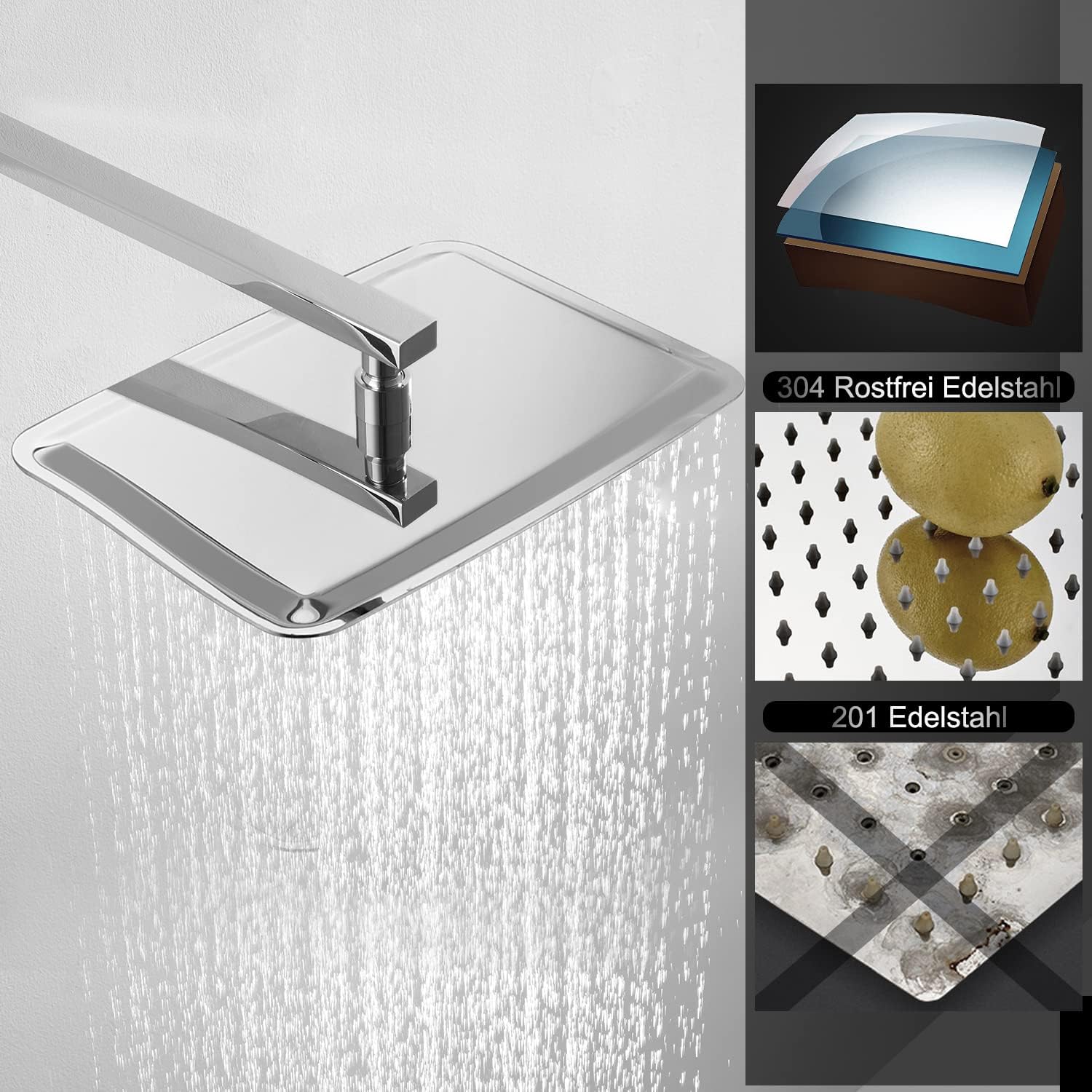 Detalle 2 de Soffione doccia JOHO 35 x 25 cm