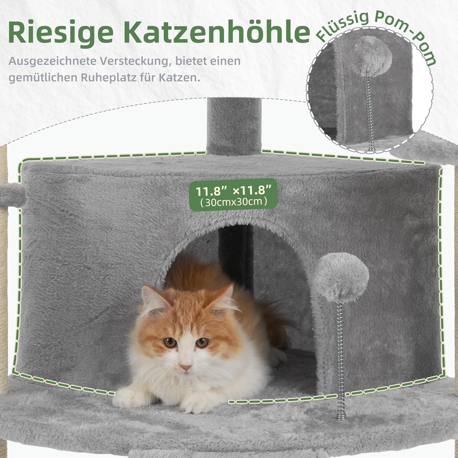 Detalle 2 de Gitelsnour Eck-Kratzbaum – platzsparender Katzenbaum für die Ecke