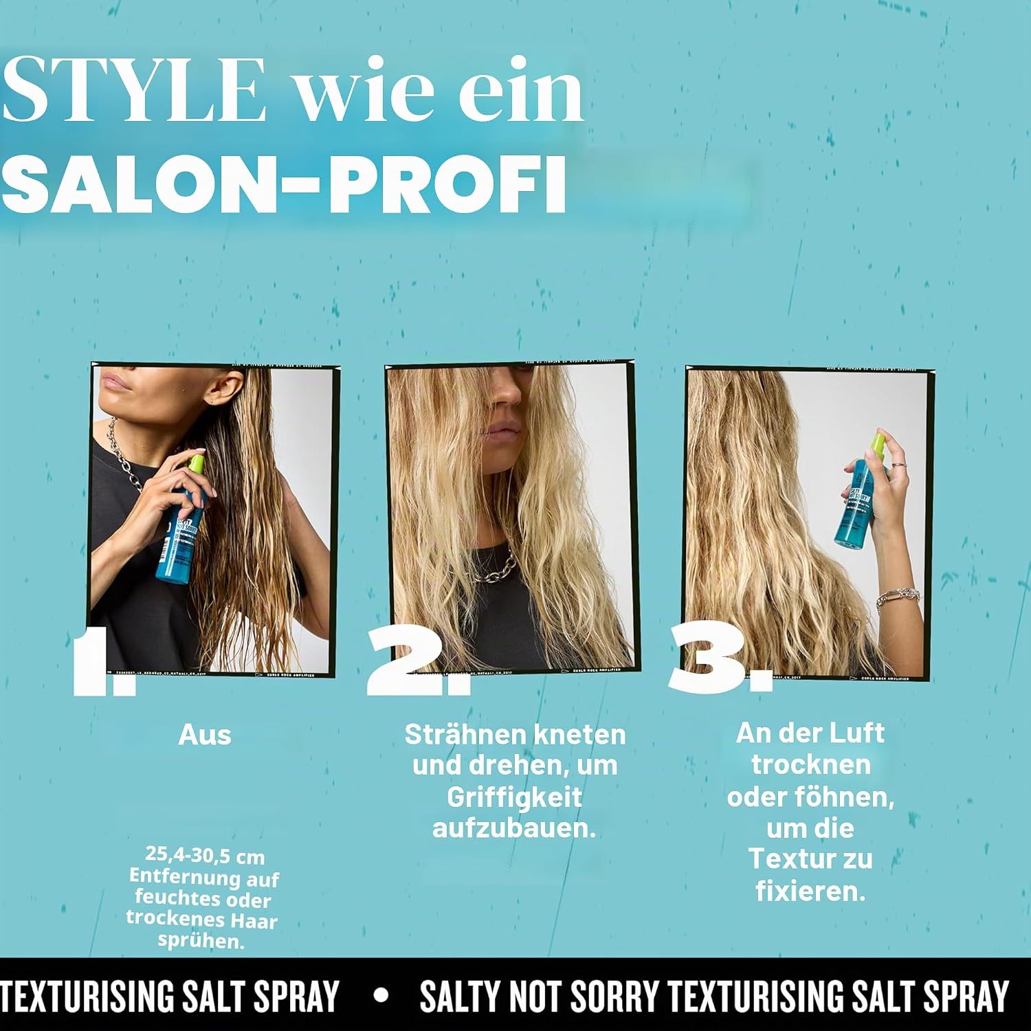 Thumbnail 6 de Bed Head by TIGI Salty Not Sorry Texturising Salt Spray – Textur, Beach Waves & flexibler Halt, 100 ml