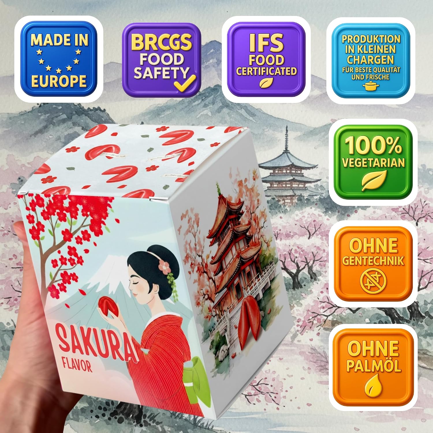 Thumbnail 2 de Glückskekse Einzeln Verpackt – Sakura Geschmack, 15 Stück