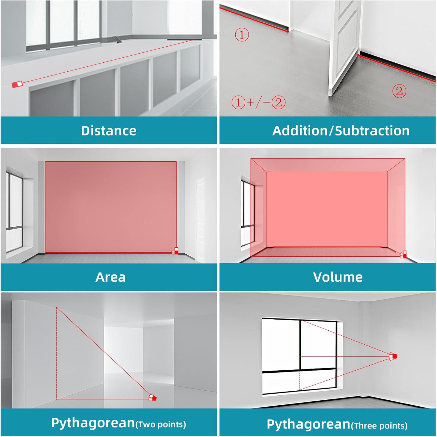 Thumbnail 4 de MiLESEEY 70M Laser Measure Device with Phone App (SMART LIFE) and Electronic Tilt Sensor