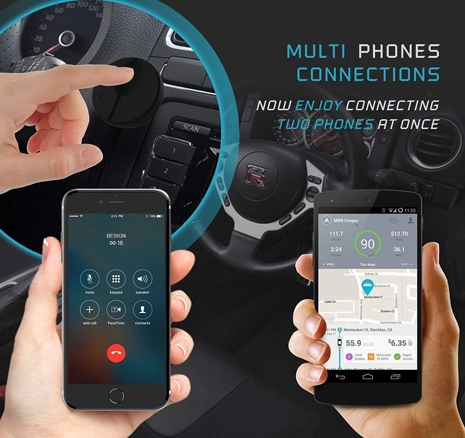 Thumbnail 4 de Besign BK01 Receptor Bluetooth coche
