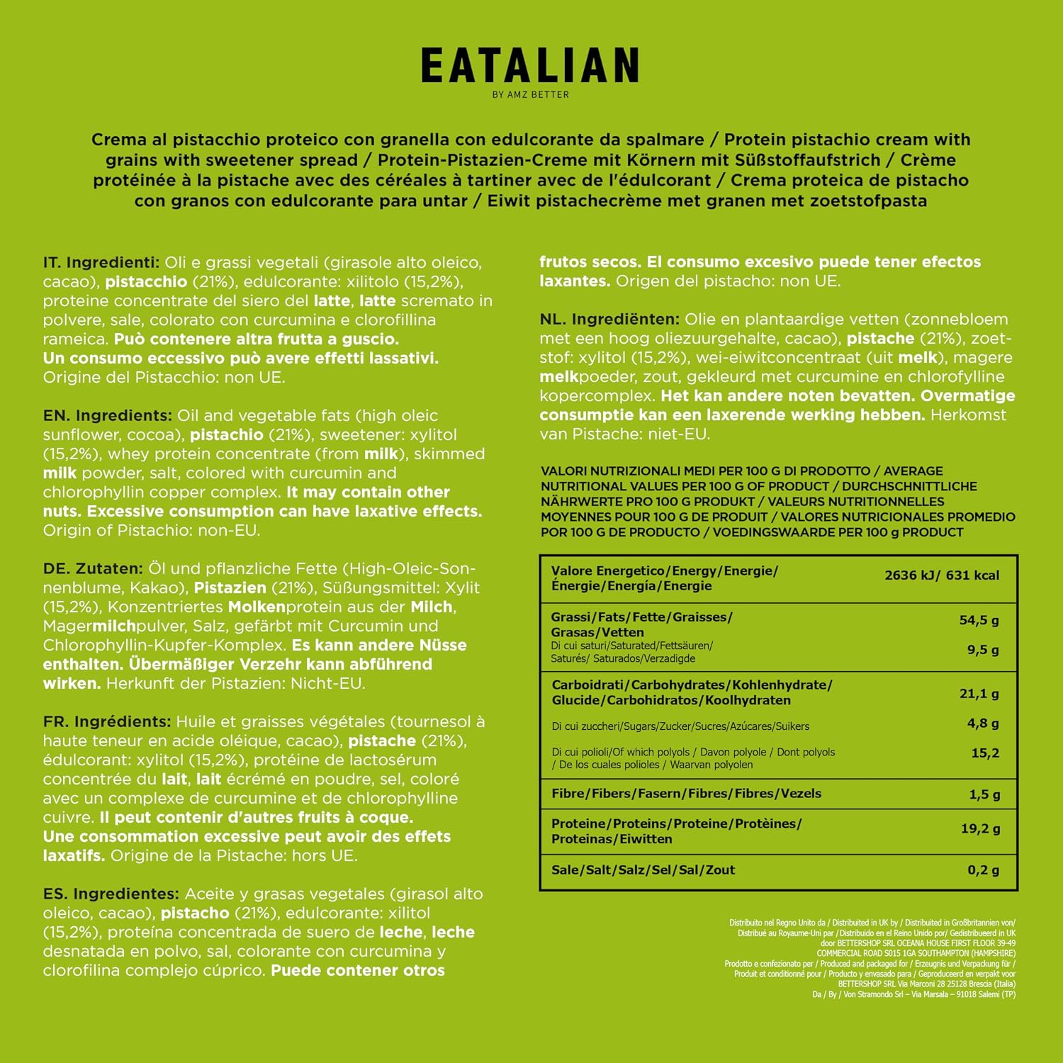 Thumbnail 4 de EATALIAN by AMZ BETTER Crema Proteica Pistacho Crunchy 🥜