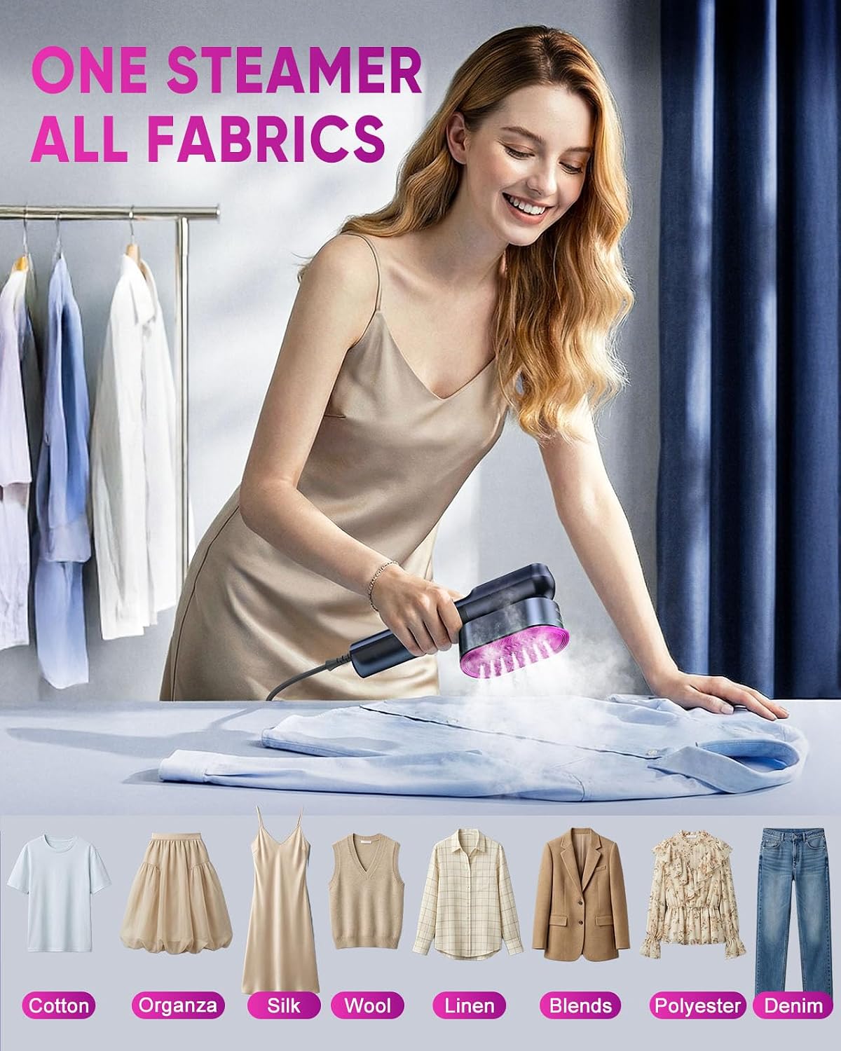 Thumbnail 6 de Travel Steamer for Clothes: 2-in-1 Garment Steamer & Iron, 1200W, 100-240V, Portable Travel Size