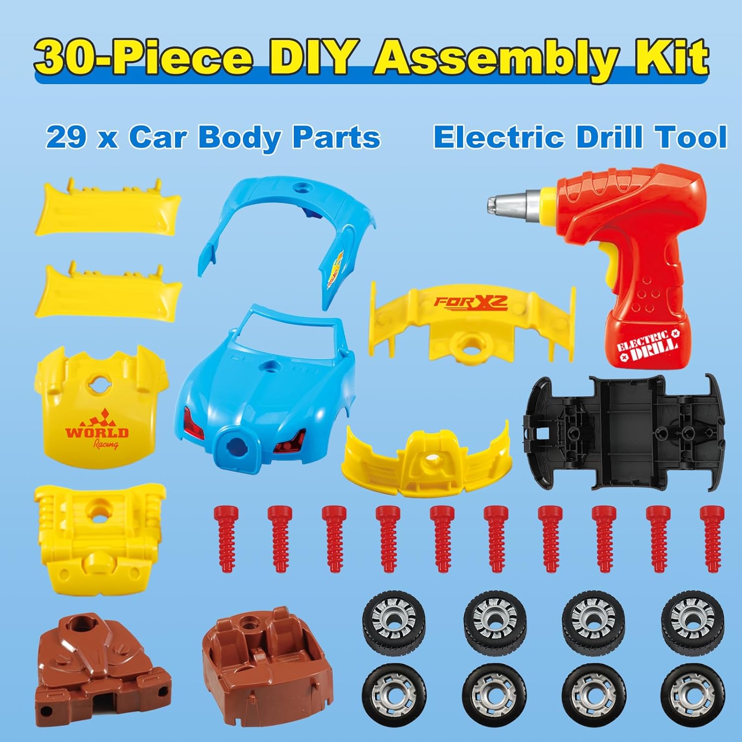 Detalle de Pup Go Take Apart Racing Car Toy – Build, lights and sounds for 3+ year olds