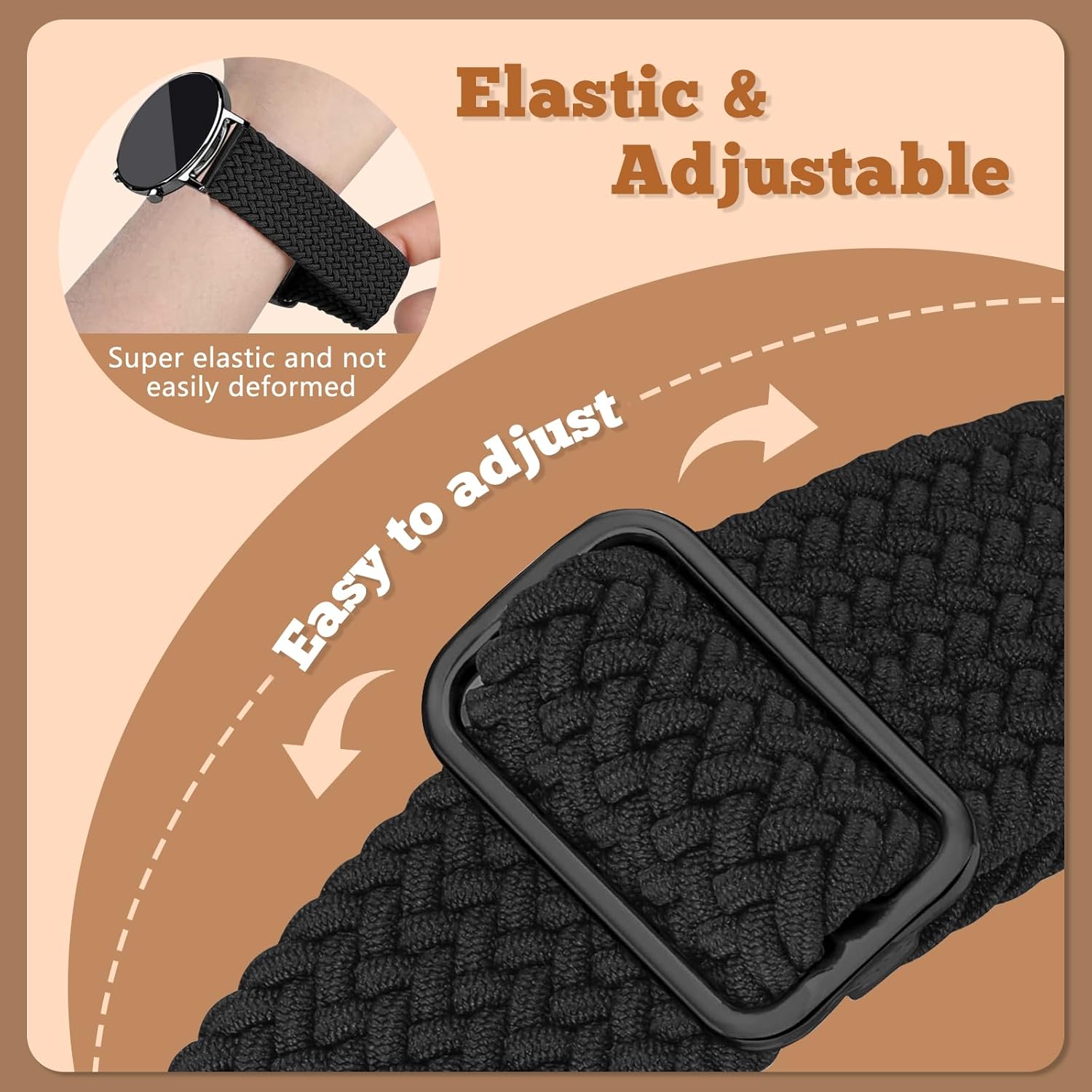Thumbnail 4 de MaEiol 22 mm Nylon-Armband (geflochten) für Huawei Watch GT/GT Runner, Garmin Venu/Forerunner & mehr – Schnellwechsel