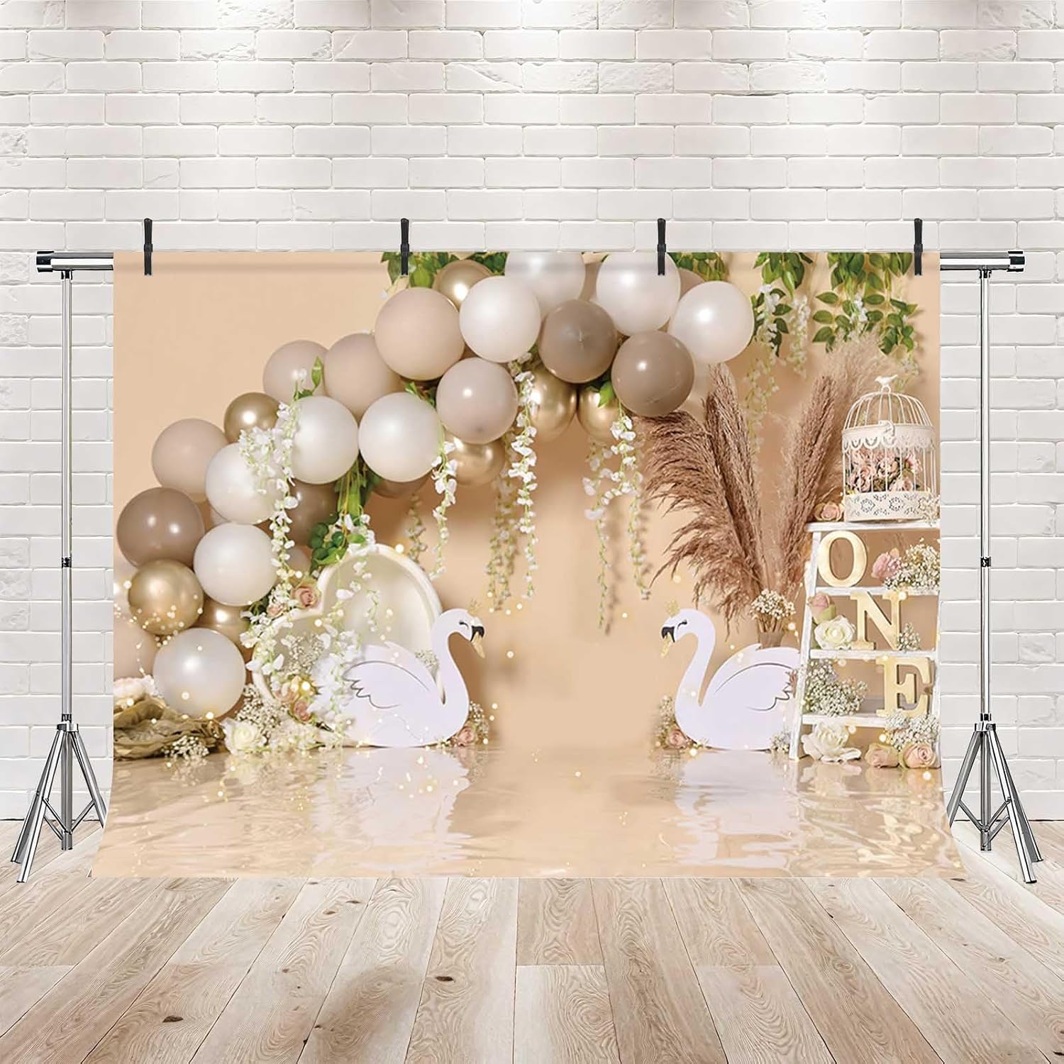 Thumbnail 1 de MEHOFOND 7x5ft Baby First Birthday Backdrop 🎥