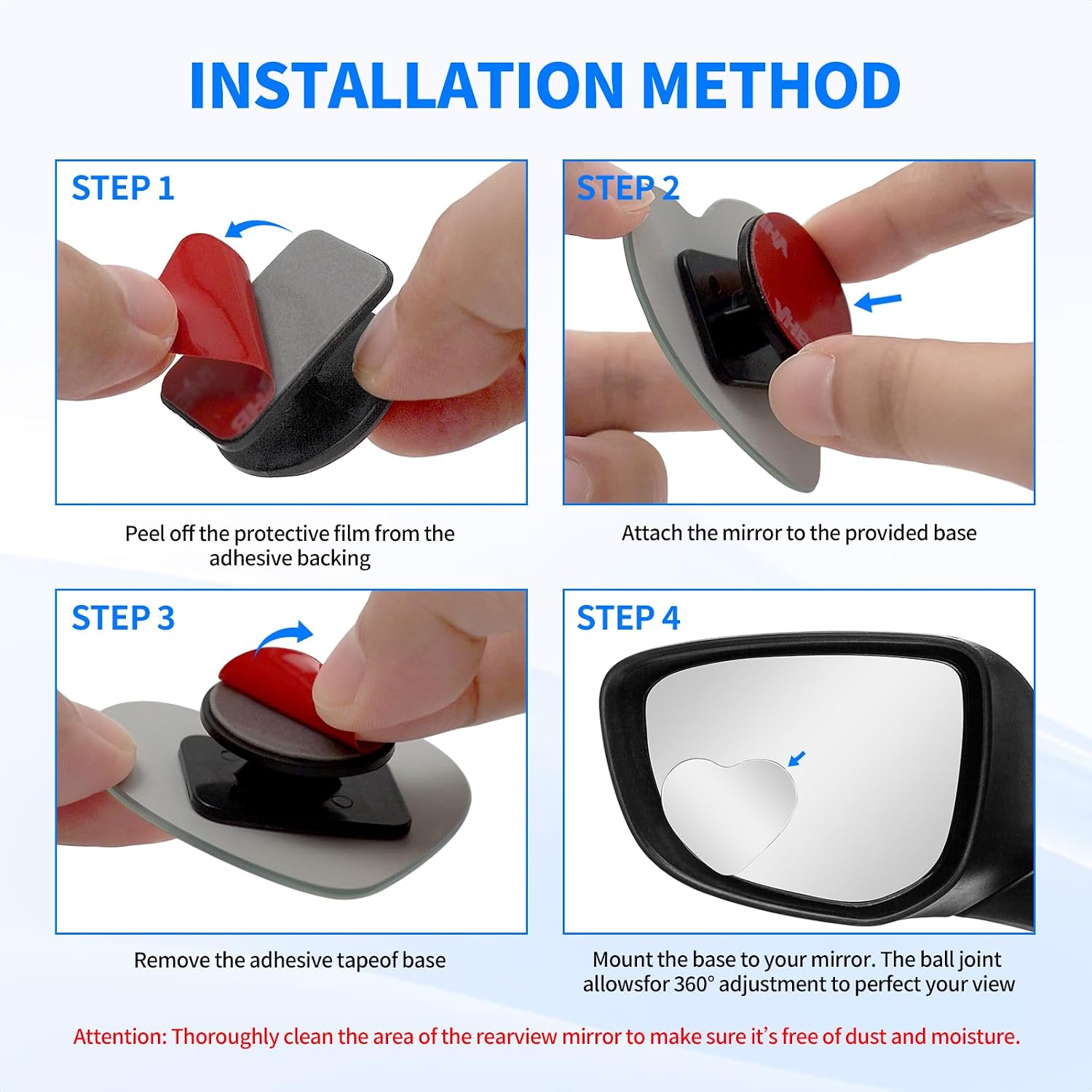 Detalle 2 de DriveAlly blind spot mirrors, 2-piece set