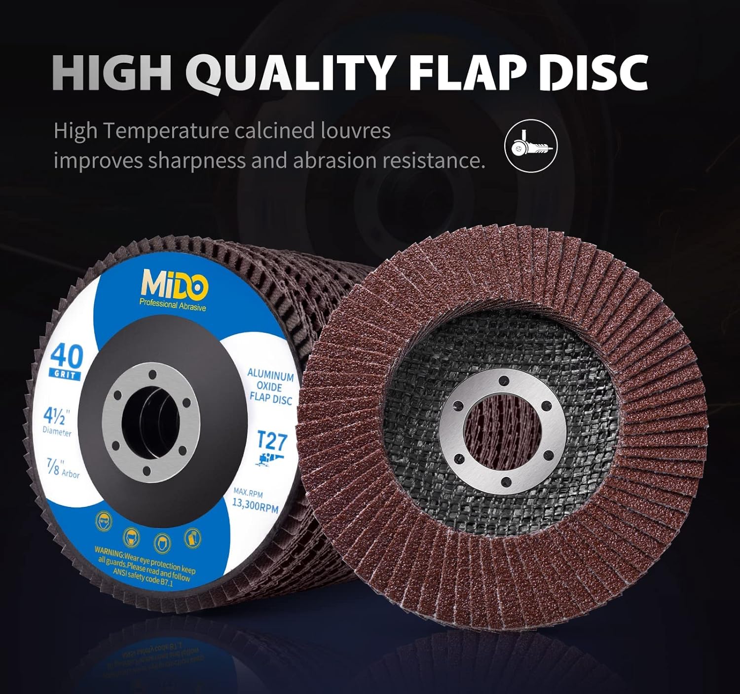 Thumbnail 4 de MIDO Professional Flap Discs 115mm, 20 pcs đź›