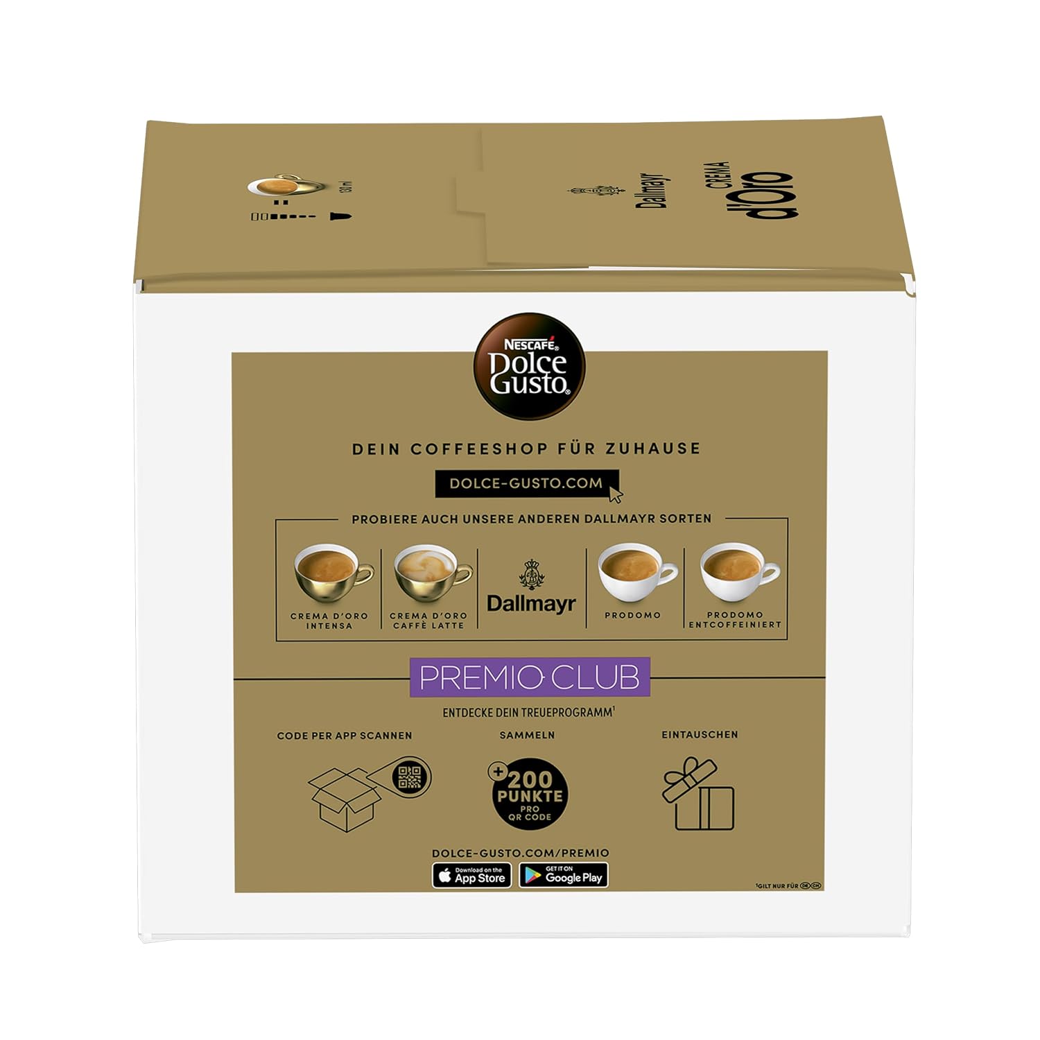 Detalle de NESCAFÉ Dolce Gusto Dallmayr Crema d'Oro Kaffeekapseln – 3er Vorratspack (3 x 30 Kapseln)