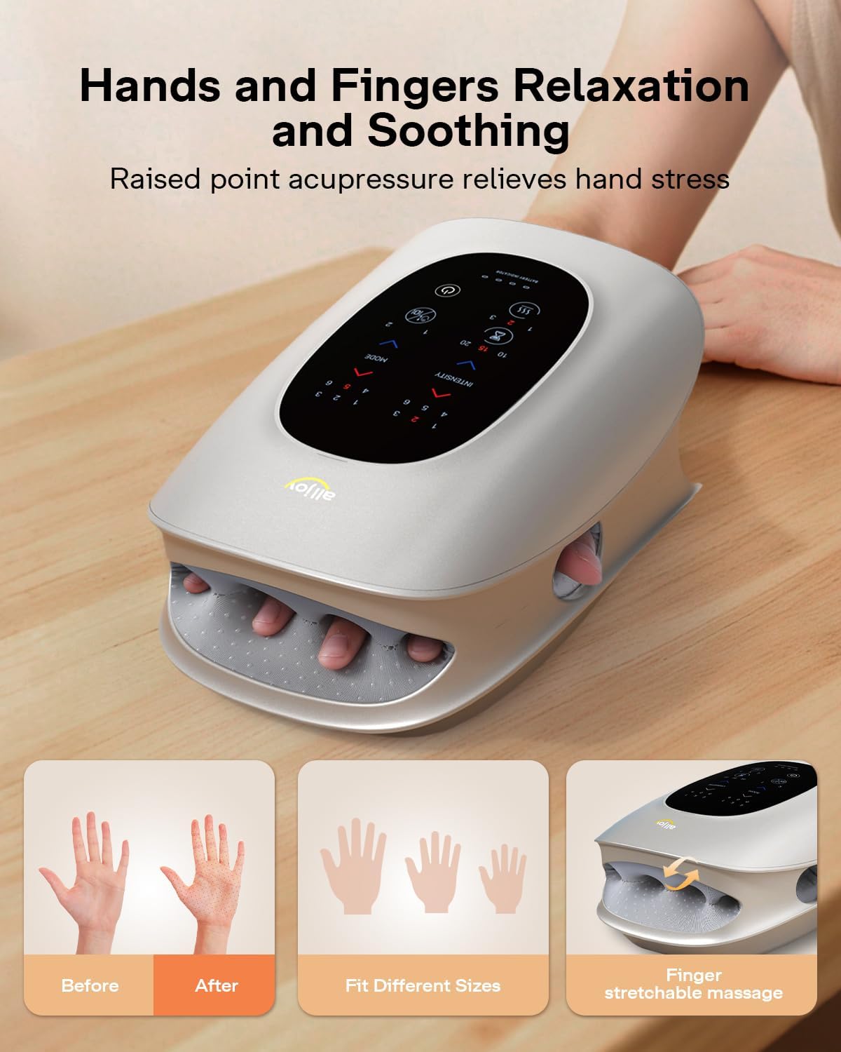 Thumbnail 5 de ALLJOY Hand Massager with Heat and Compression: therapeutic finger stretching and full-palm massage