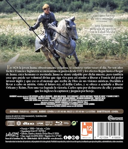 Detalle 2 de Juana de Arco (The Messenger: The Story of Joan of Arc) (1999) — Blu-ray de Luc Besson | Divisa Films
