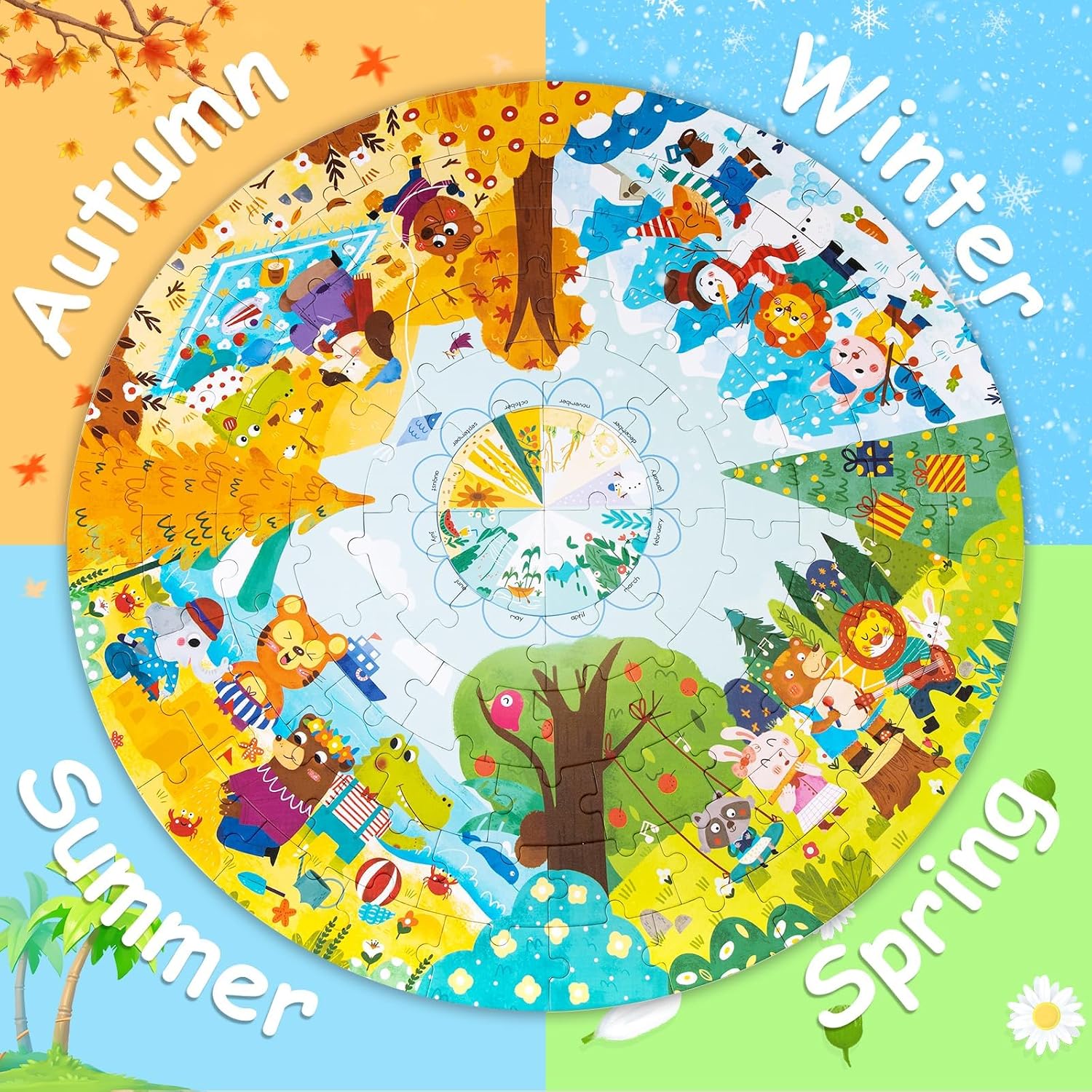Detalle 2 de Funsland Puzzle bambini 88 pezzi per età 3–10 anni 🧩