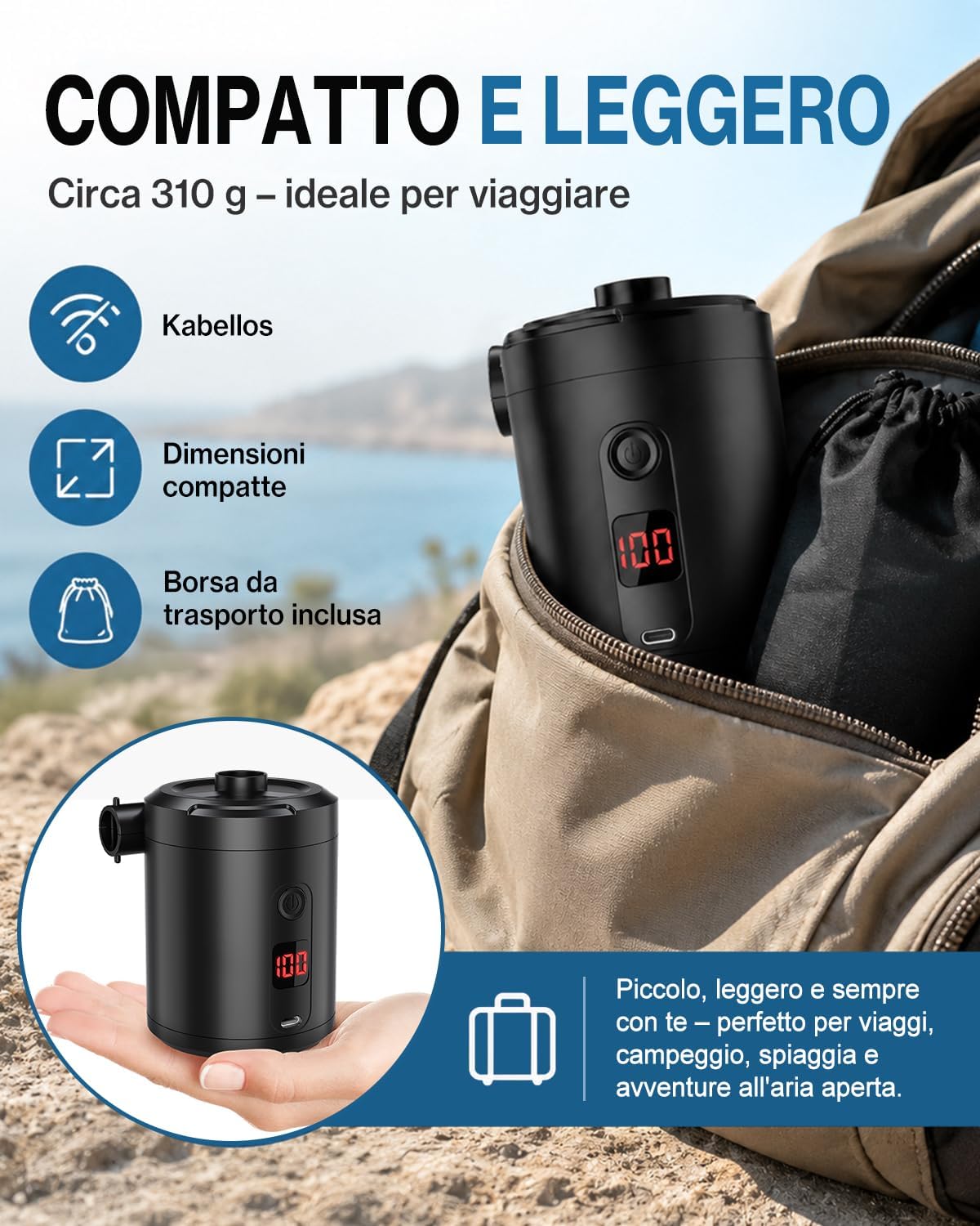 Thumbnail 5 de Lytool Pompa elettrica con display 5200 mAh