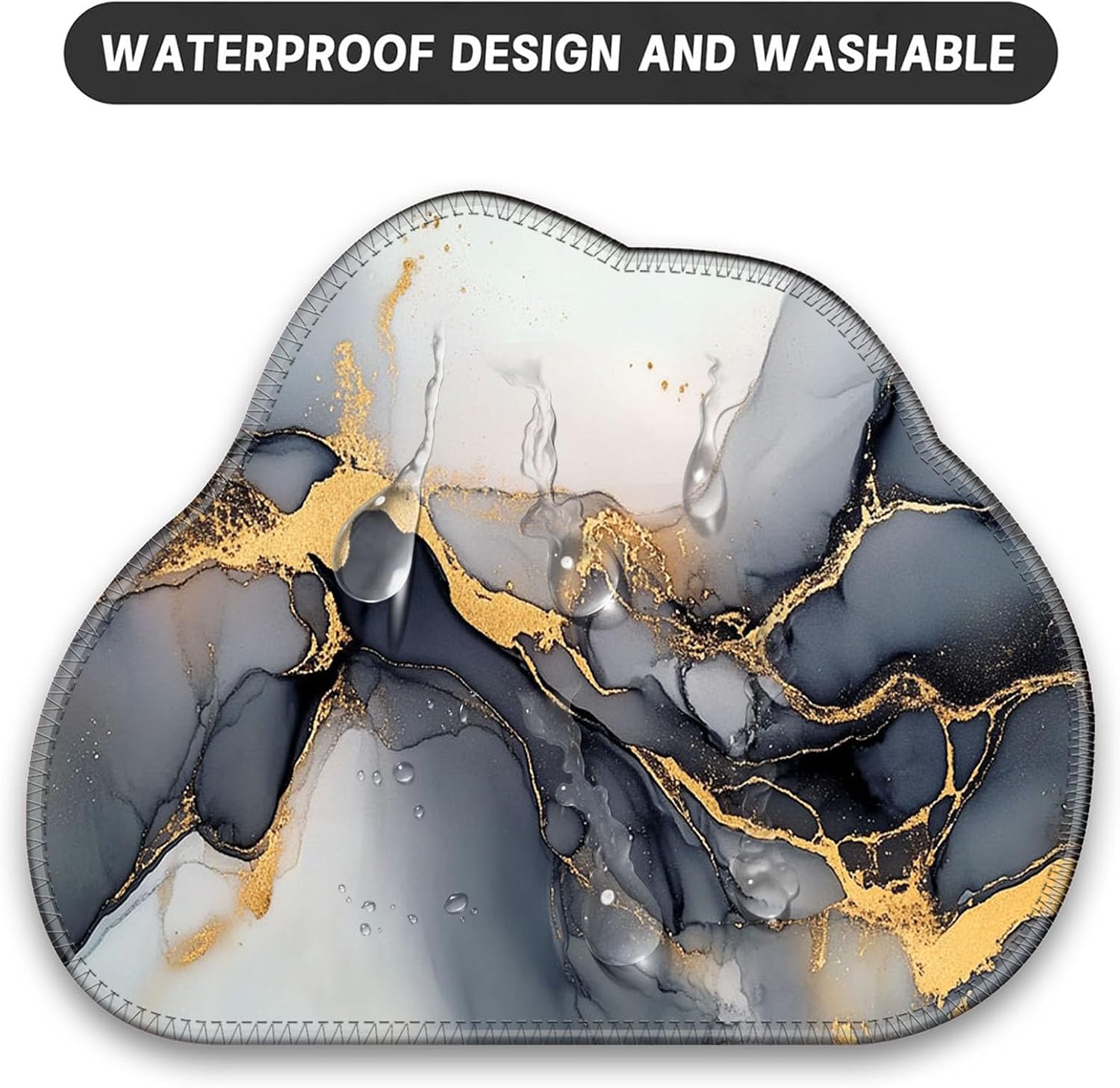 Thumbnail 4 de FGDRFGRW MK-YXSBD-2025 FBA-26 Irregular Mouse Pad, Black Gold Marble