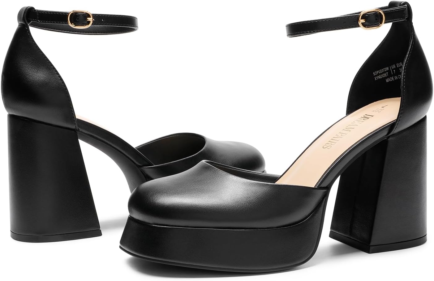 Thumbnail 6 de DREAM PAIRS Scarpe da Donna con Tacco a Blocco e Plateau – Eleganti per Sposa e Festa