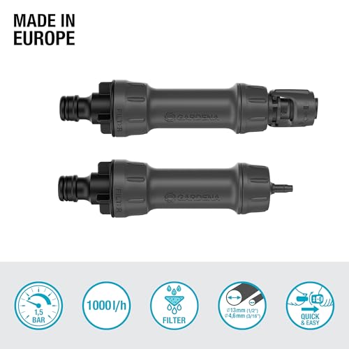 Detalle de Gardena Micro-Drip-System Basisgerät 1000 – Startbaustein für das automatische Bewässerungssystem (13333-20)