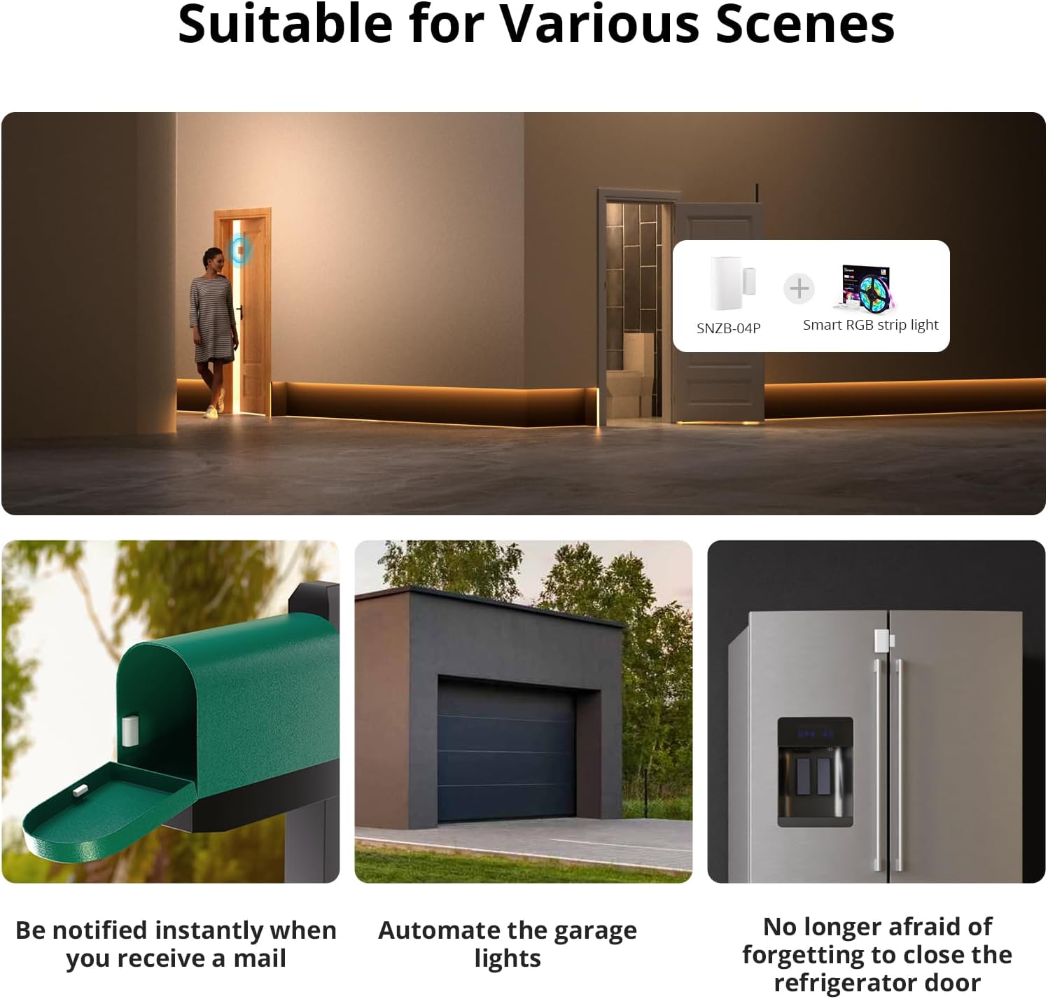 Thumbnail 3 de SONOFF SNZB-04P Zigbee Door Window Sensor with Tamper Alerts