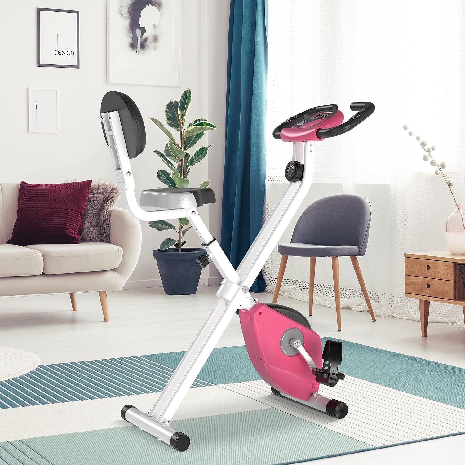 Detalle 2 de HOMCOM Bicicleta Estática Plegable con Respaldo 110 kg