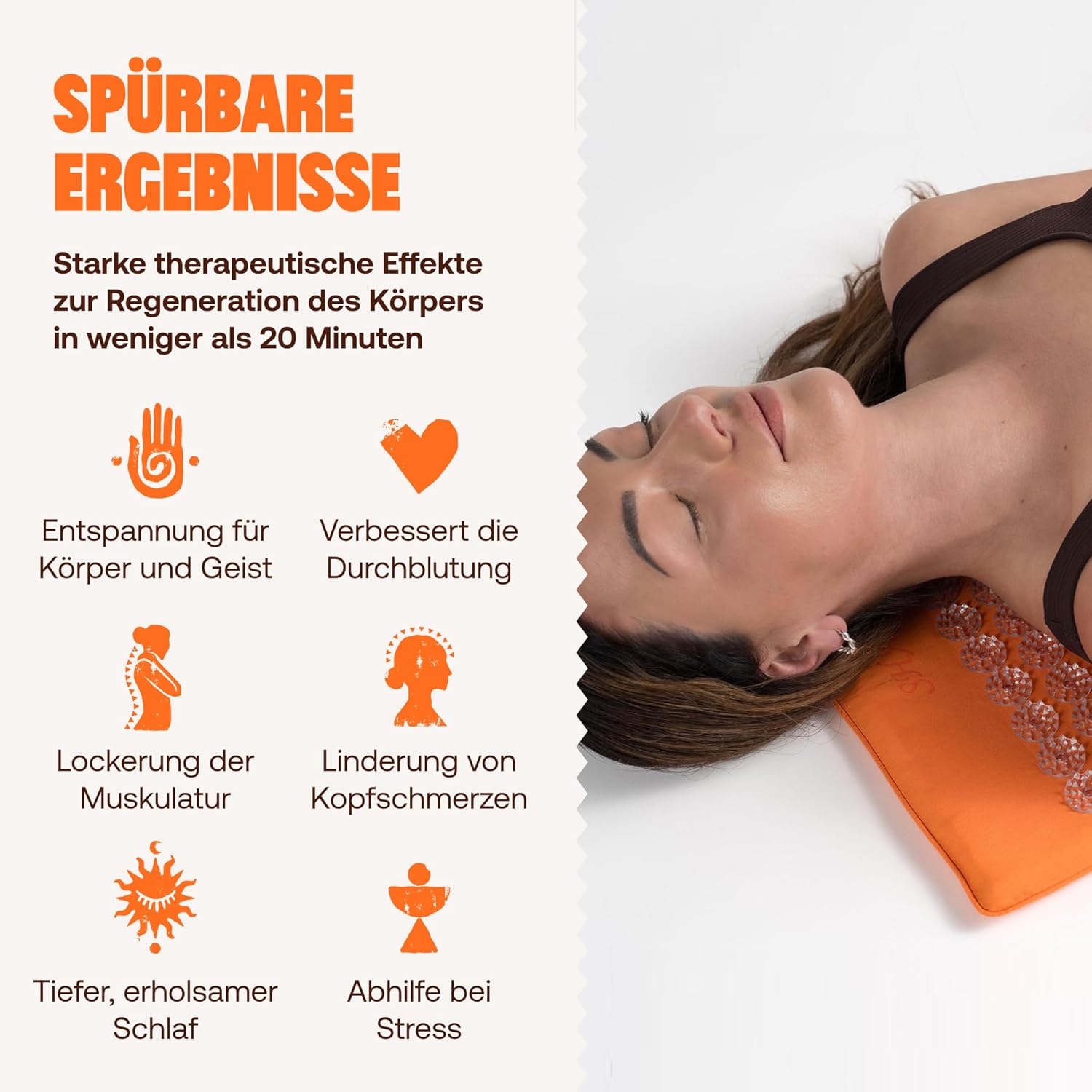 Detalle 2 de ShaktiMat Akupressurmatte Amber Orange – Das Original seit 2007