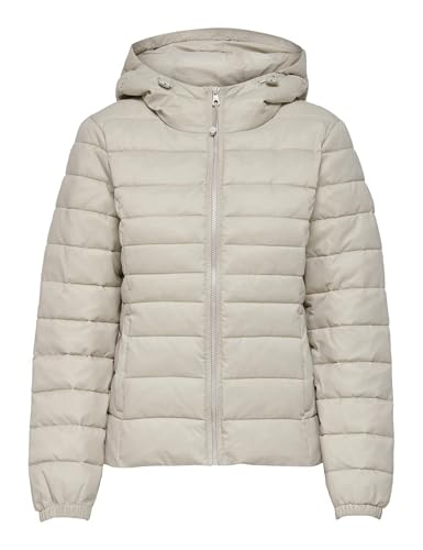 Detalle de ONLY Giacca trapuntata corta da donna con cappuccio, Pumice Stone, XS
