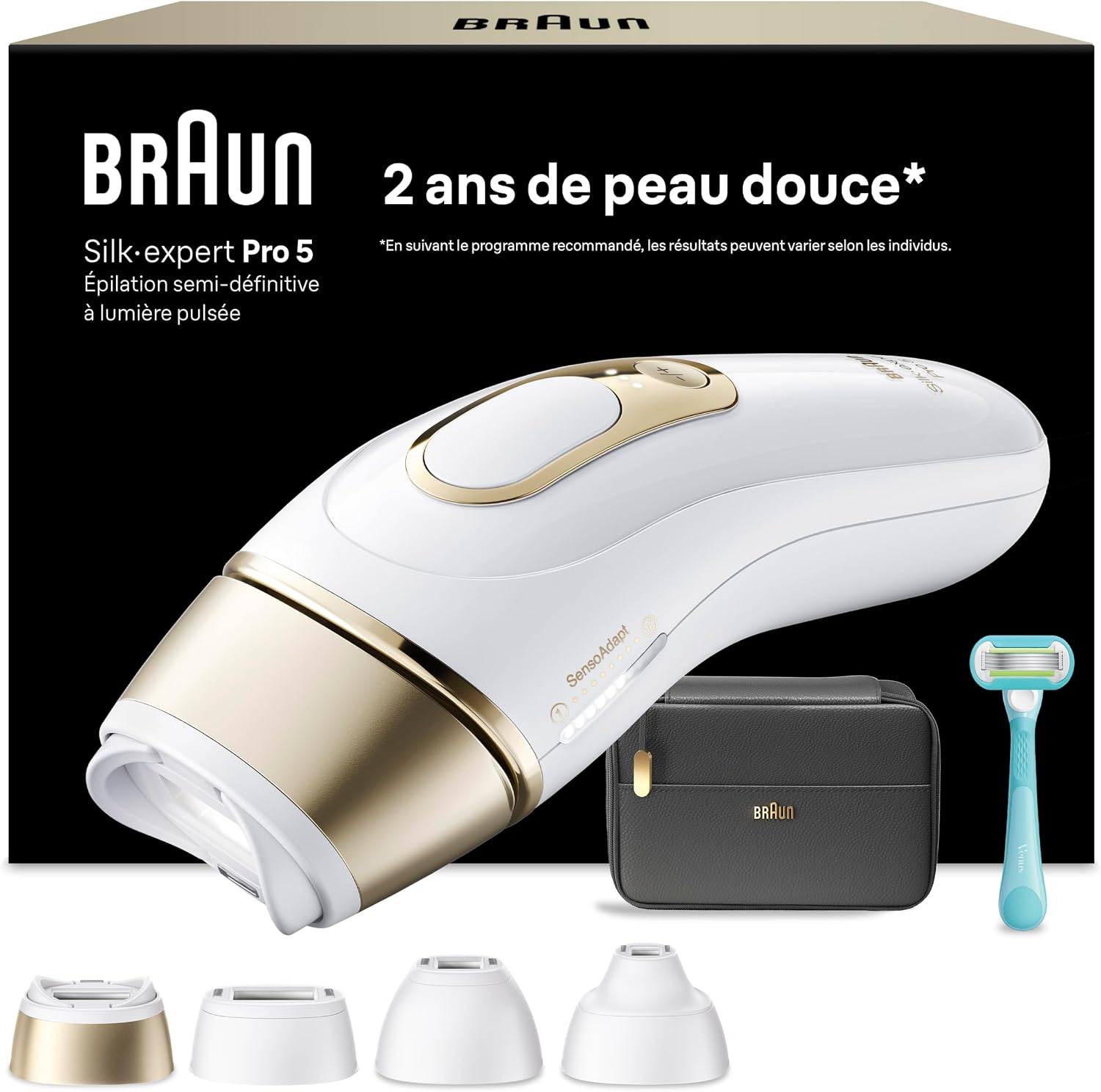 Braun Silk·expert Pro 5 (PL5431) — épilateur Lumière Pulsée IPL à domicile, 5 têtes