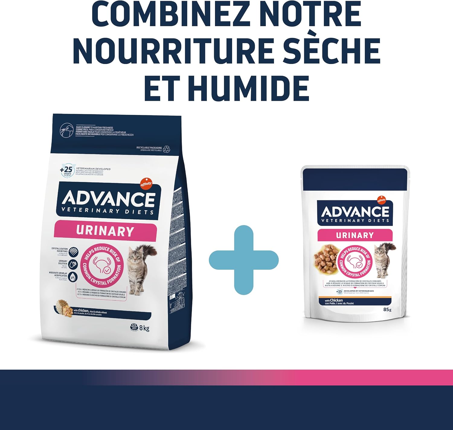 Detalle 2 de Advance Veterinary Diets Urinary – Croquettes pour Chats 8 kg, Protection de l’appareil urinaire