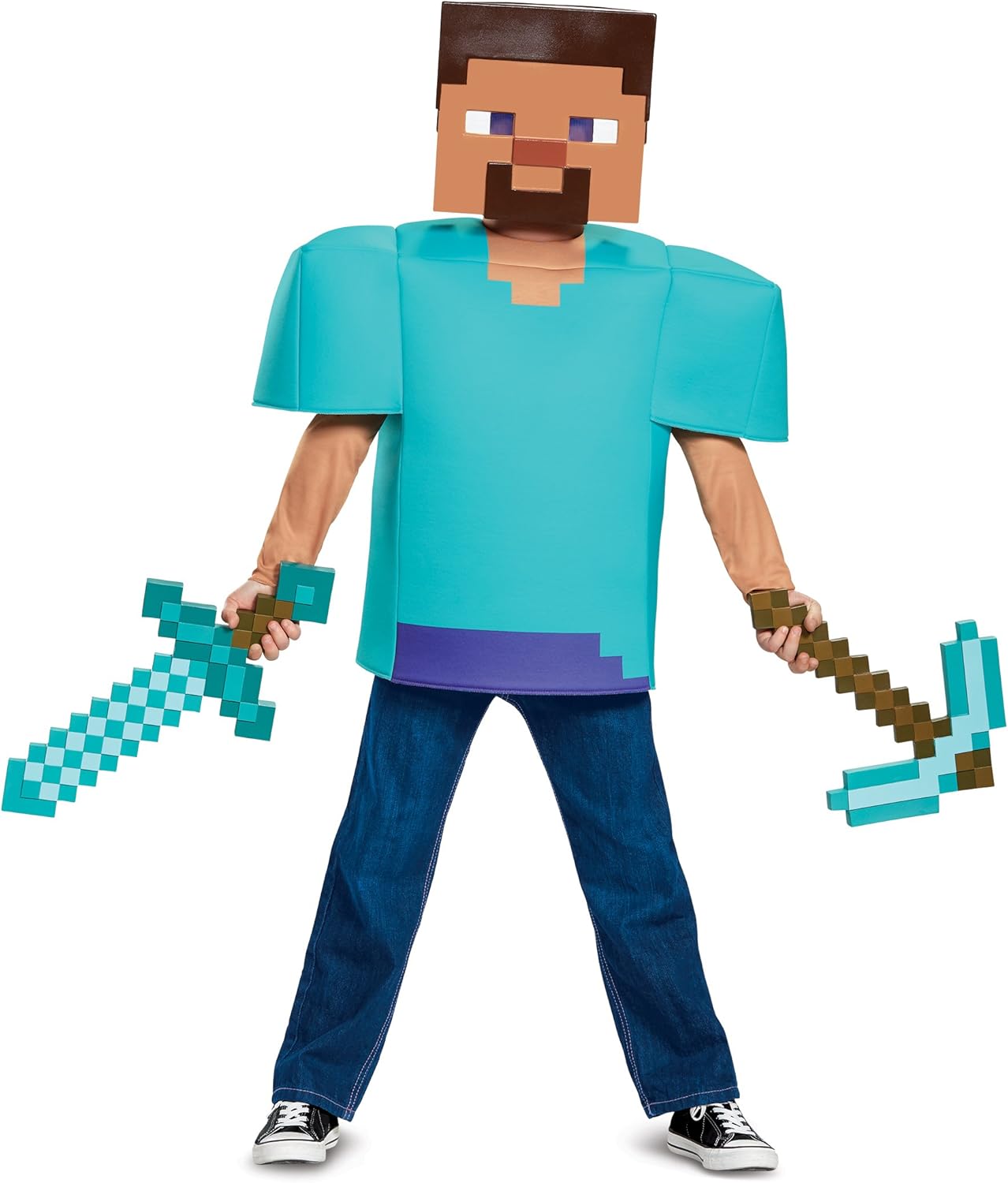 Thumbnail 4 de Steve Classic Minecraft Costume Medium 🎭