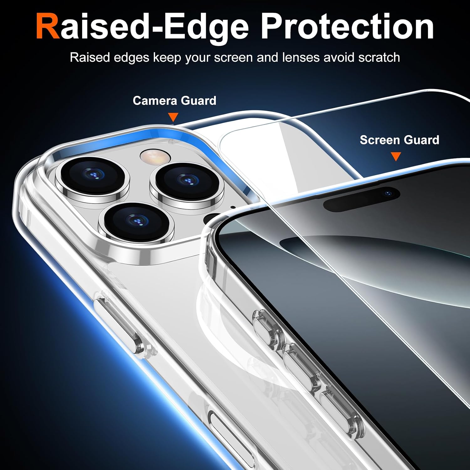 Detalle 2 de Temdan Clear Case for iPhone 16 Pro (MagSafe Compatible) — Anti-Yellowing, Shockproof Slim Magnetic Cover