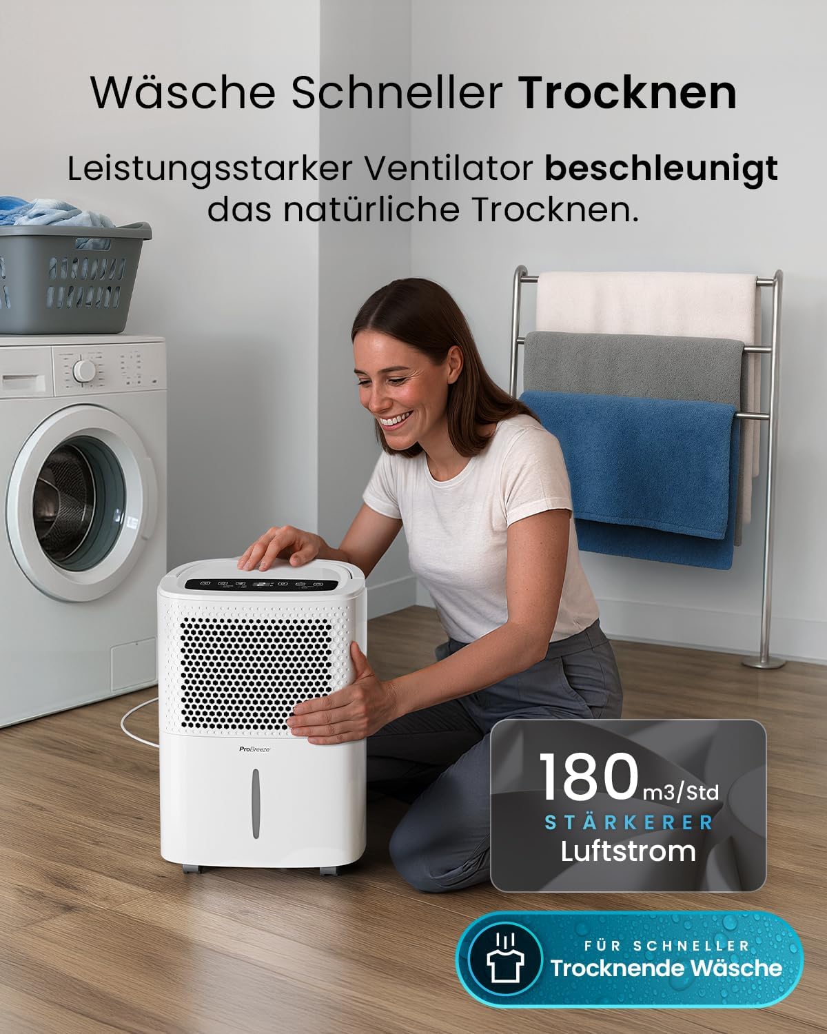 Thumbnail 5 de Pro Breeze Eco Kompakt Luftentfeuchter 12L/Tag