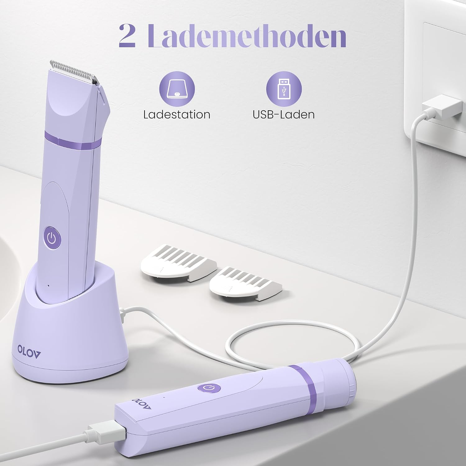 Thumbnail 4 de Wiederaufladbarer Intimrasierer für Frauen elektrischer Damenrasierer