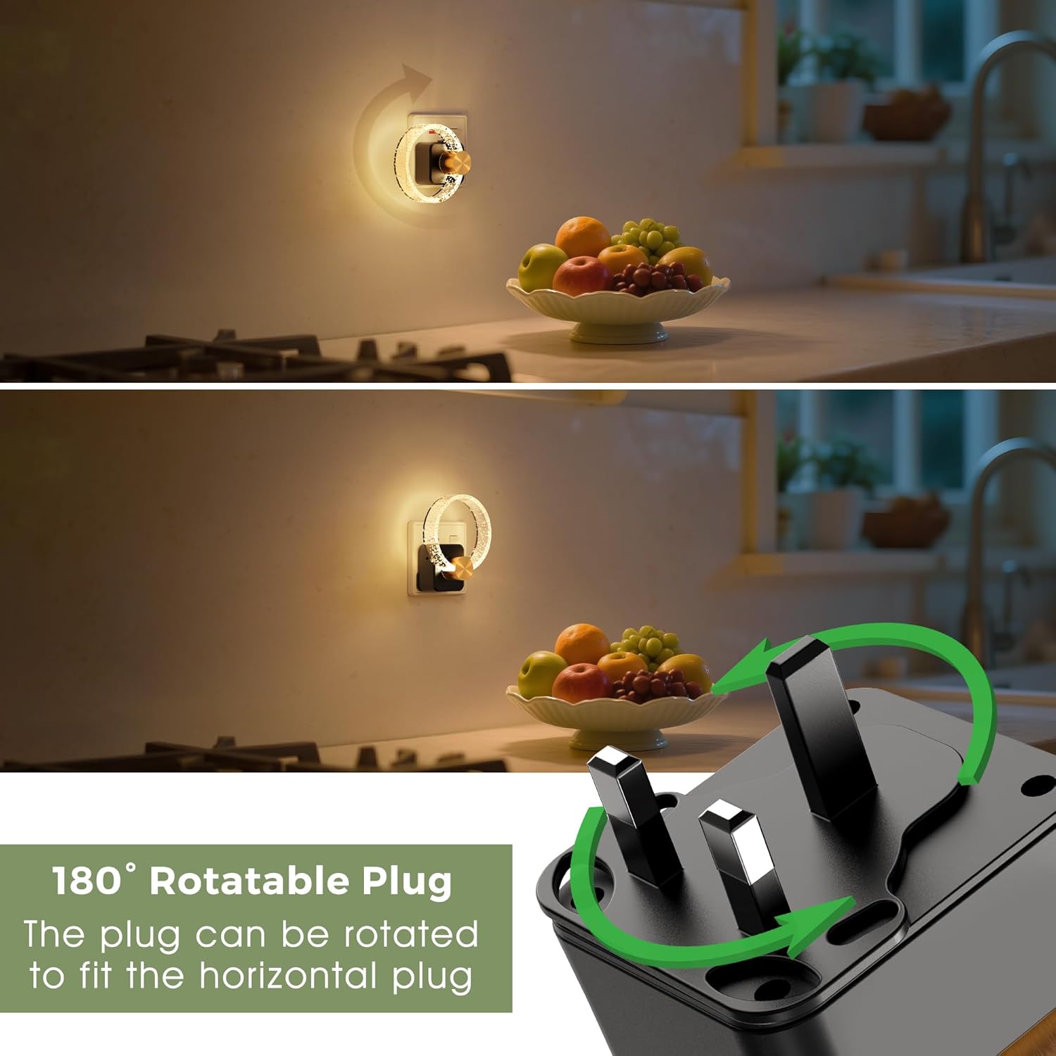 Detalle 2 de LOHAS-LED Rotatable Plug-in Night Light with Dusk-to-Dawn Sensor