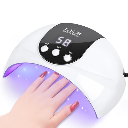 Detalle de LKE UV Lampe 54W für Gel-Nägel – Tragbar, USB-betrieben, 3 Timer, LCD Display, Auto-Sensor