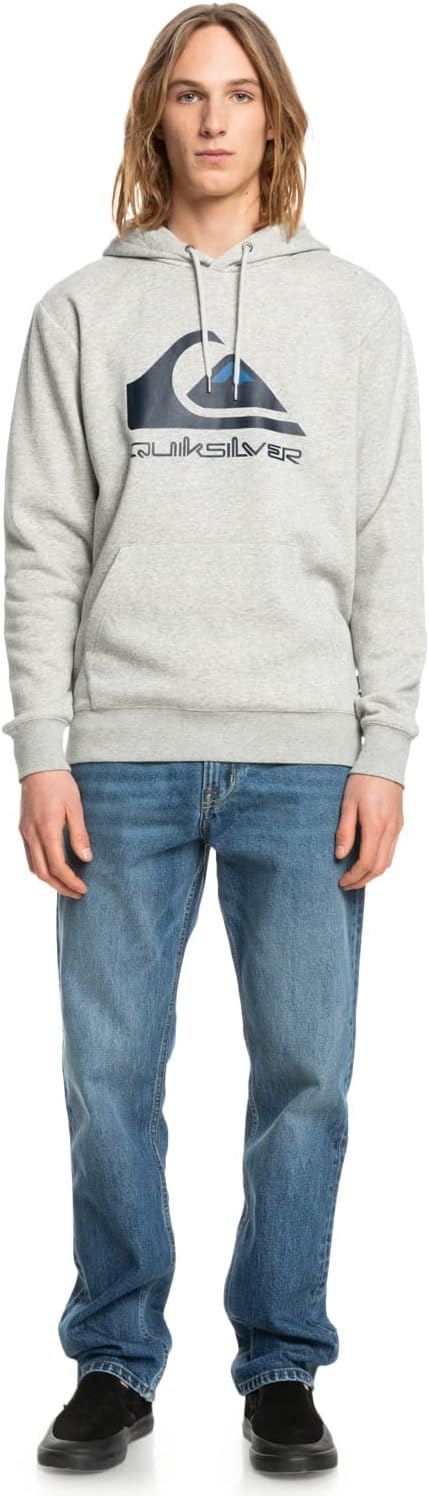 Detalle de Quiksilver Homme Big Logo Hood Sweater en mélange coton/polyester, Athletic Heather (EU)
